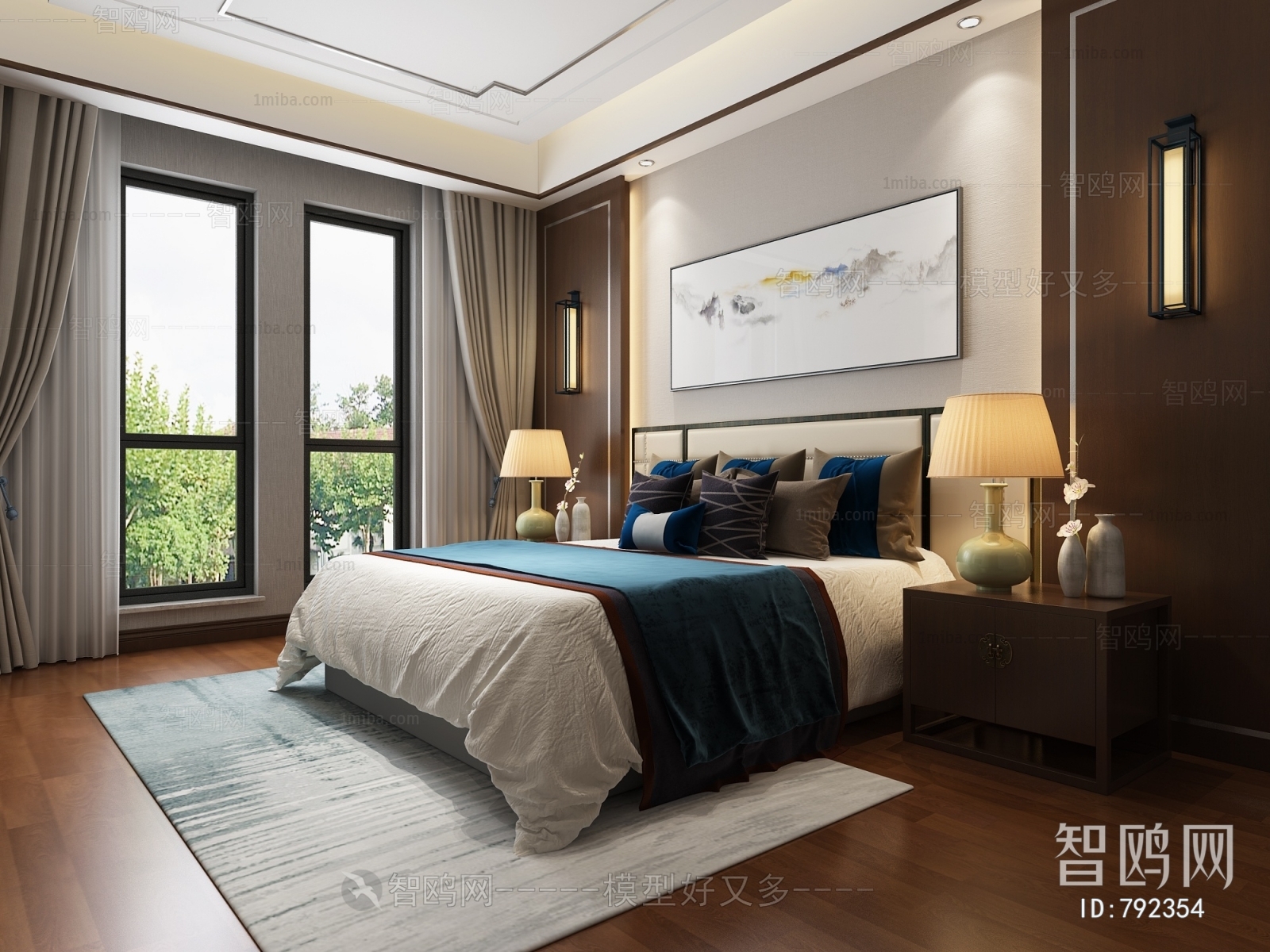 New Chinese Style Bedroom