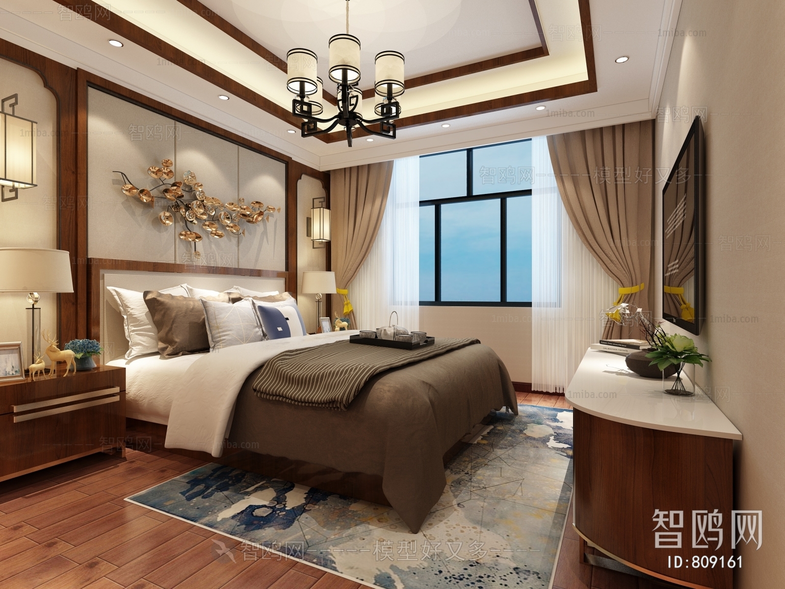 New Chinese Style Bedroom