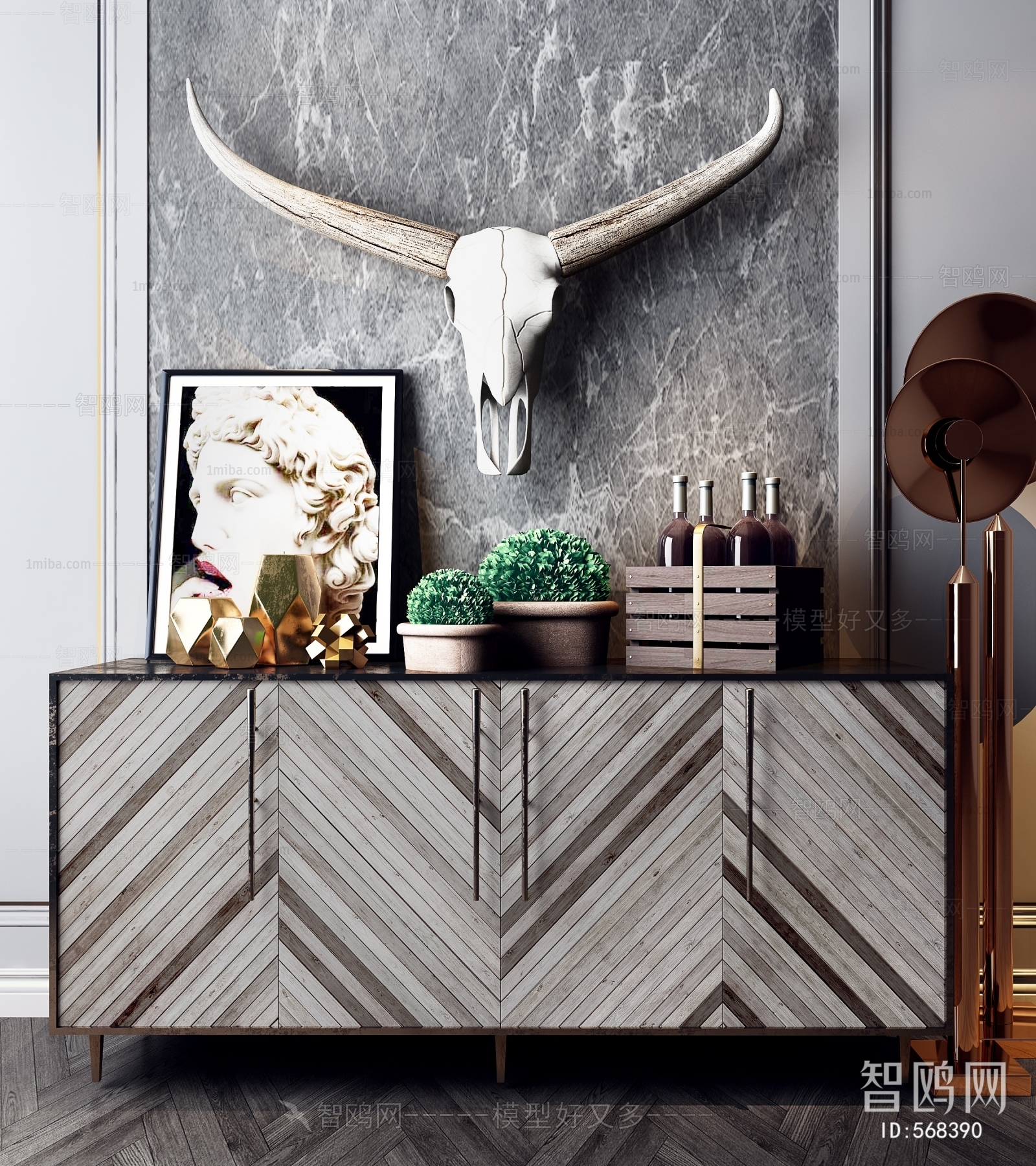 American Style Decorative Cabinet