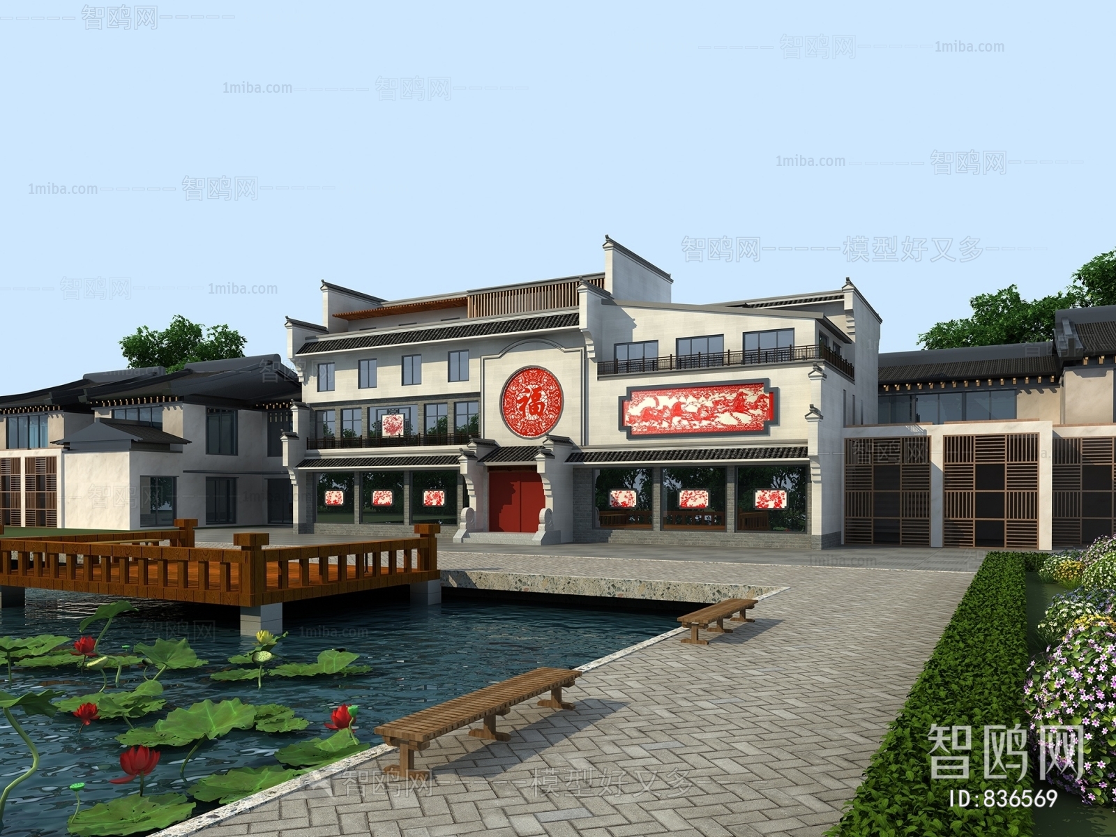 New Chinese Style Building Appearance