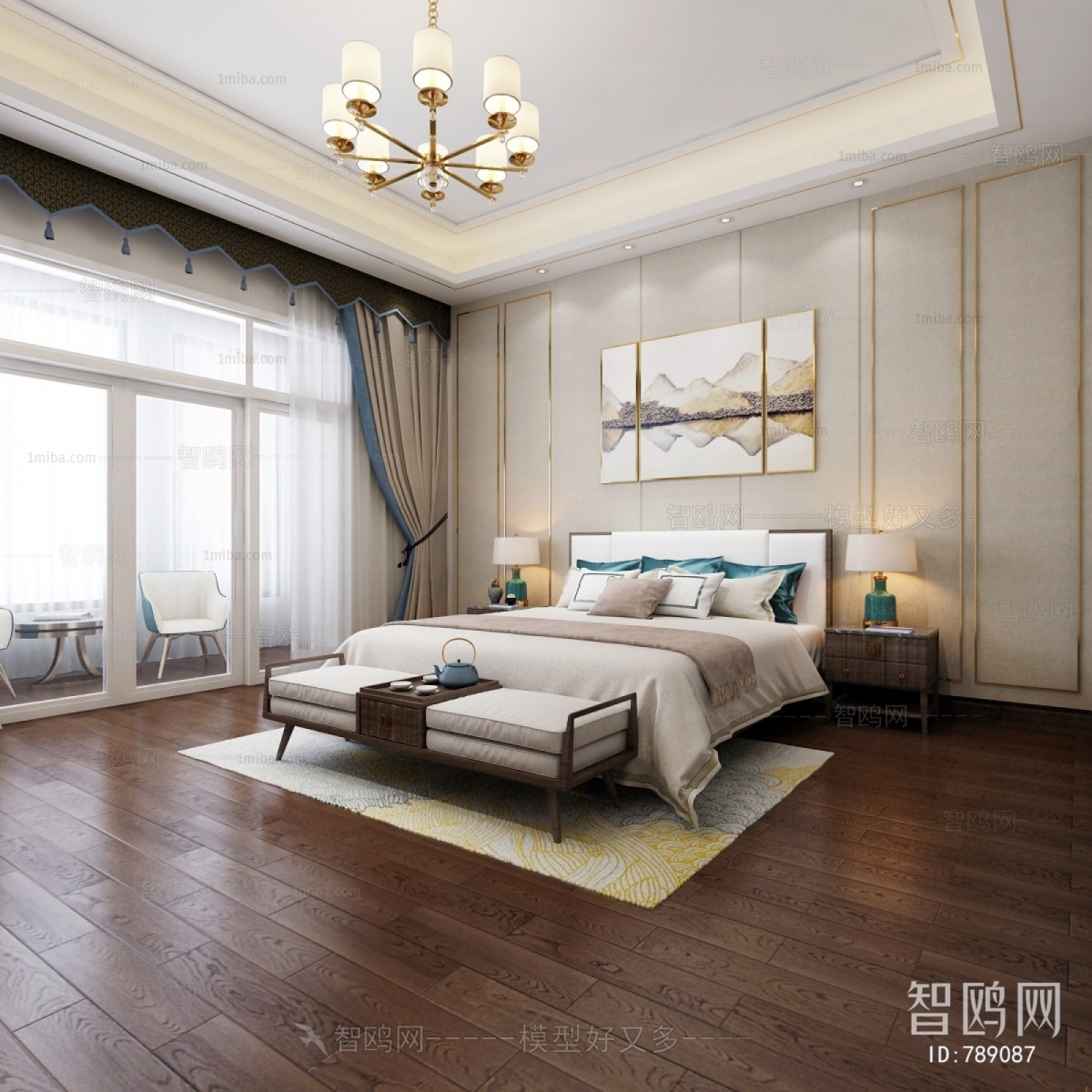 New Chinese Style Bedroom