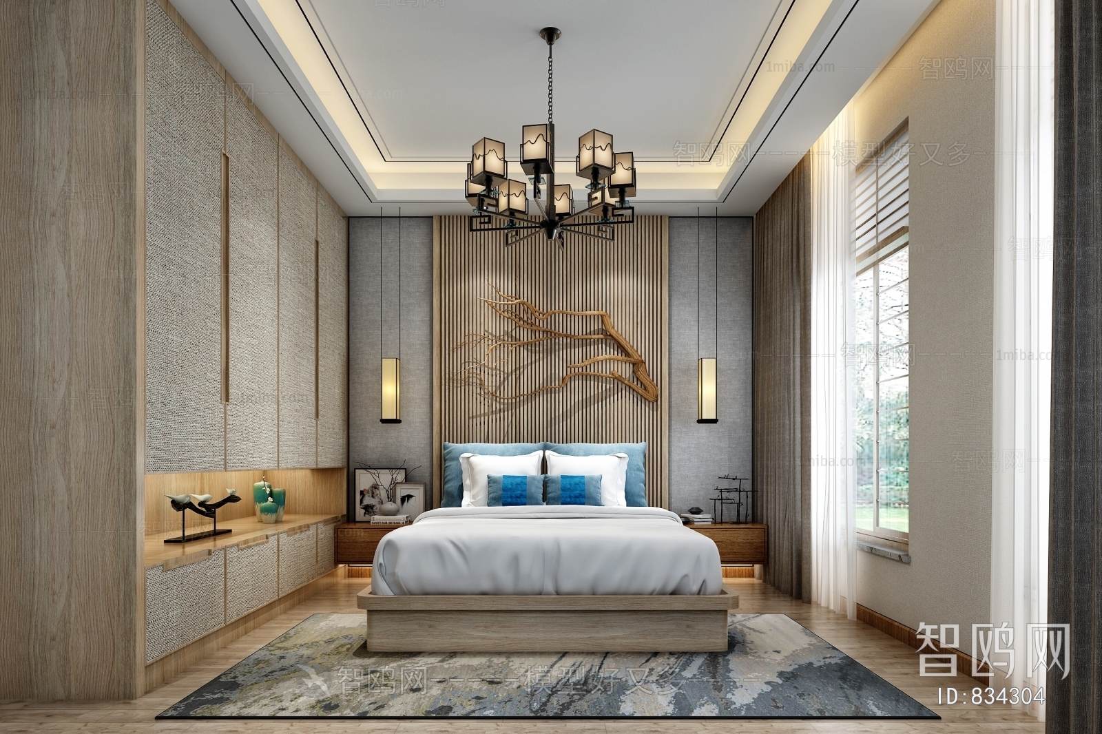 New Chinese Style Bedroom