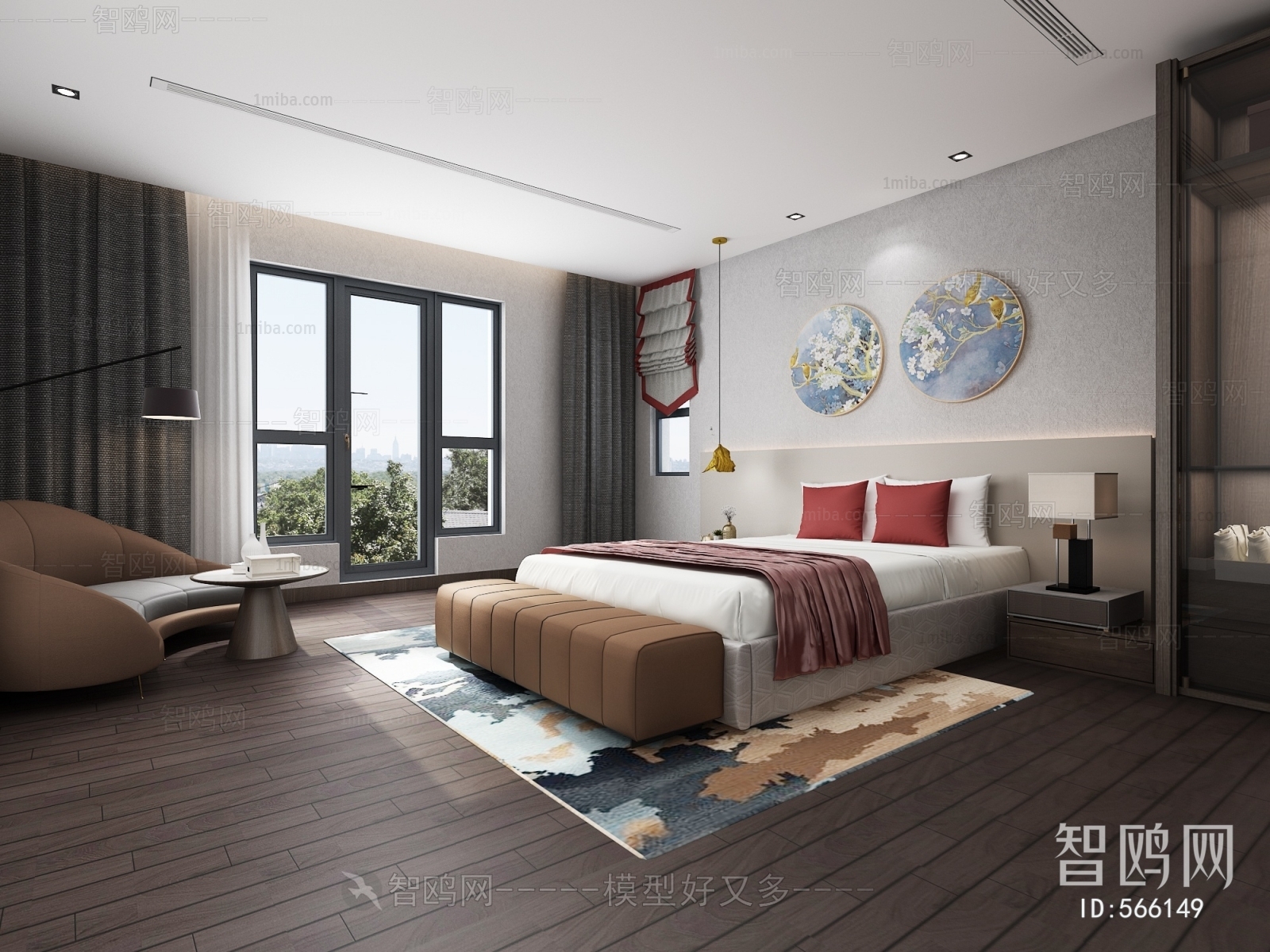 New Chinese Style Bedroom