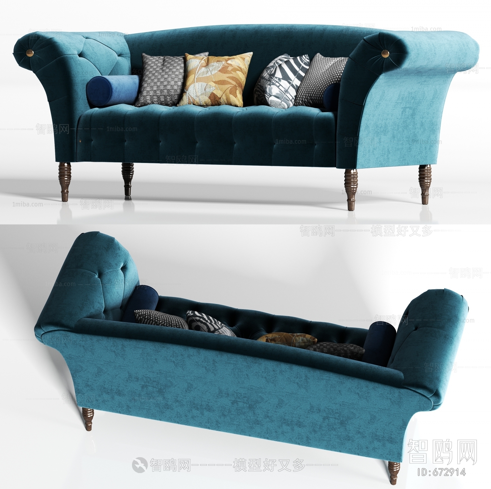 Simple European Style Multi Person Sofa