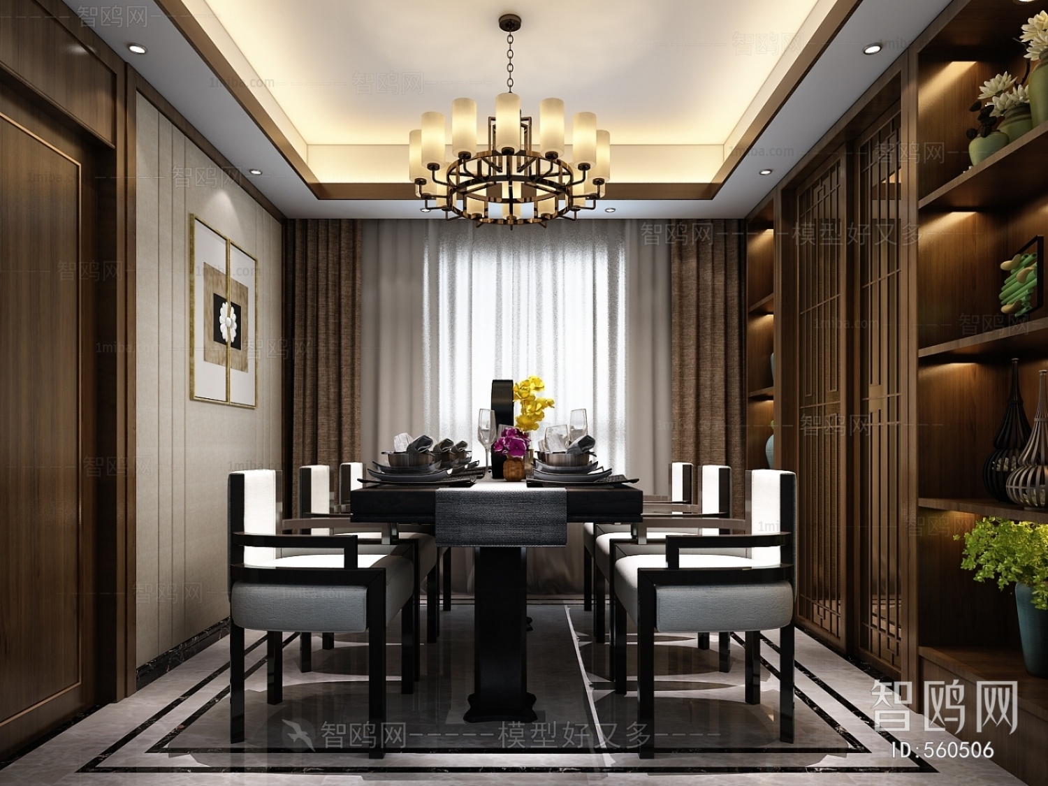 New Chinese Style Dining Room