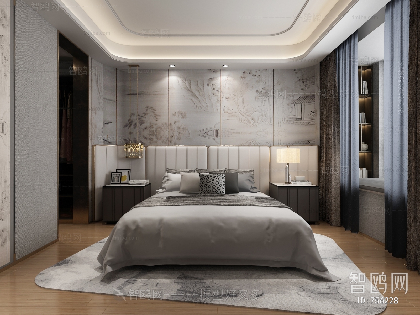 New Chinese Style Bedroom