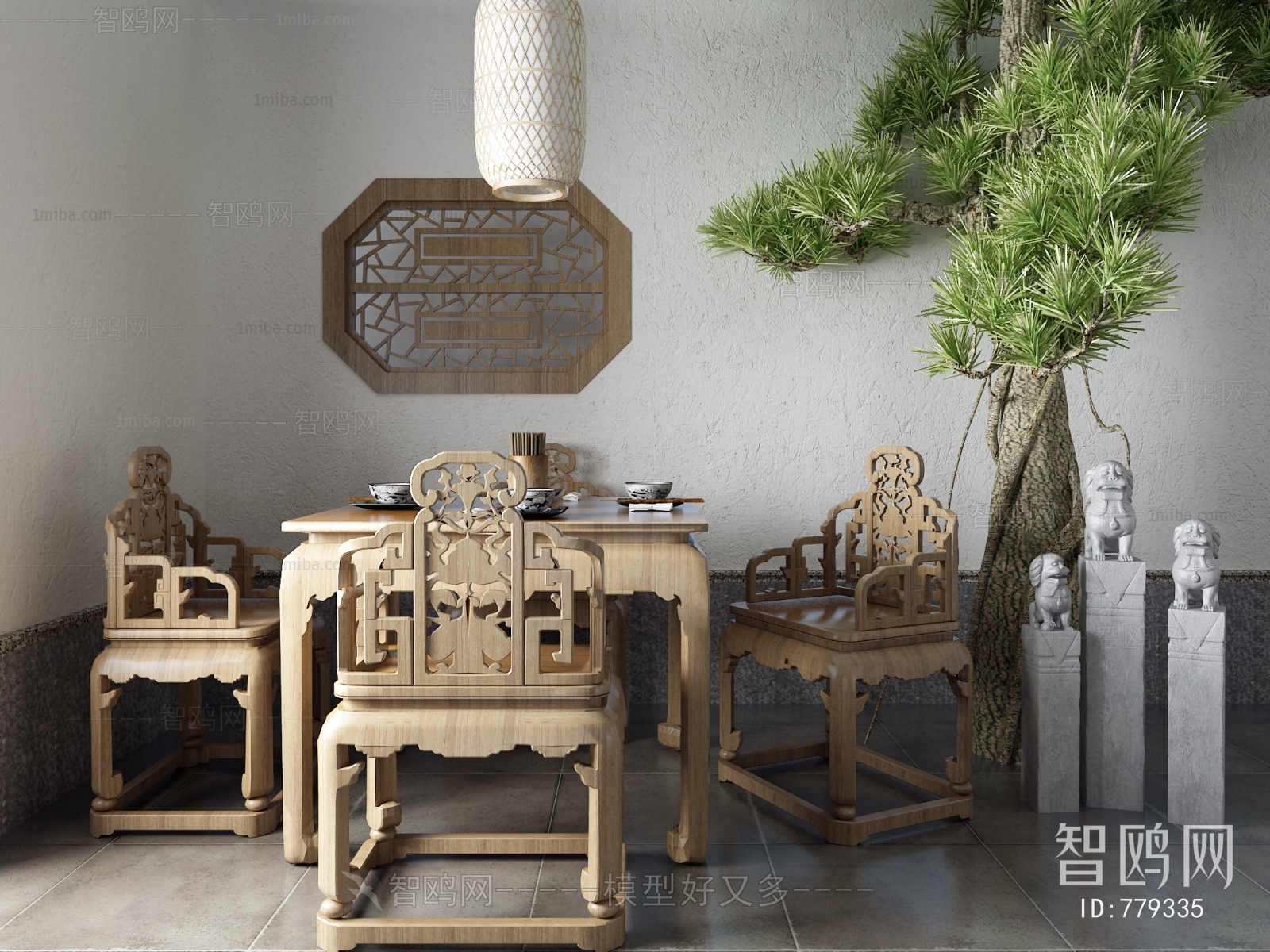 New Chinese Style Dining Table And Chairs