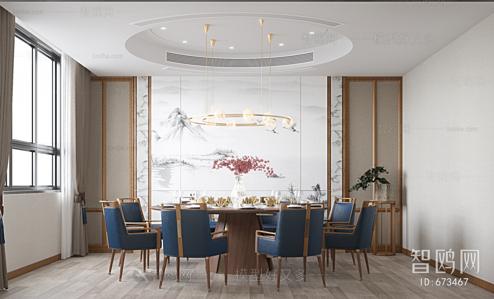 New Chinese Style Dining Room