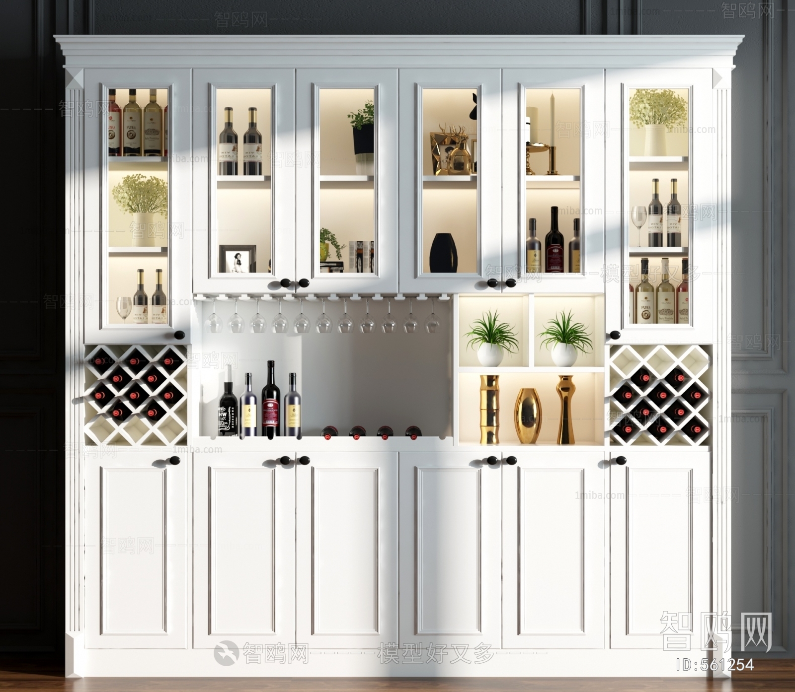 Simple European Style Wine Cabinet