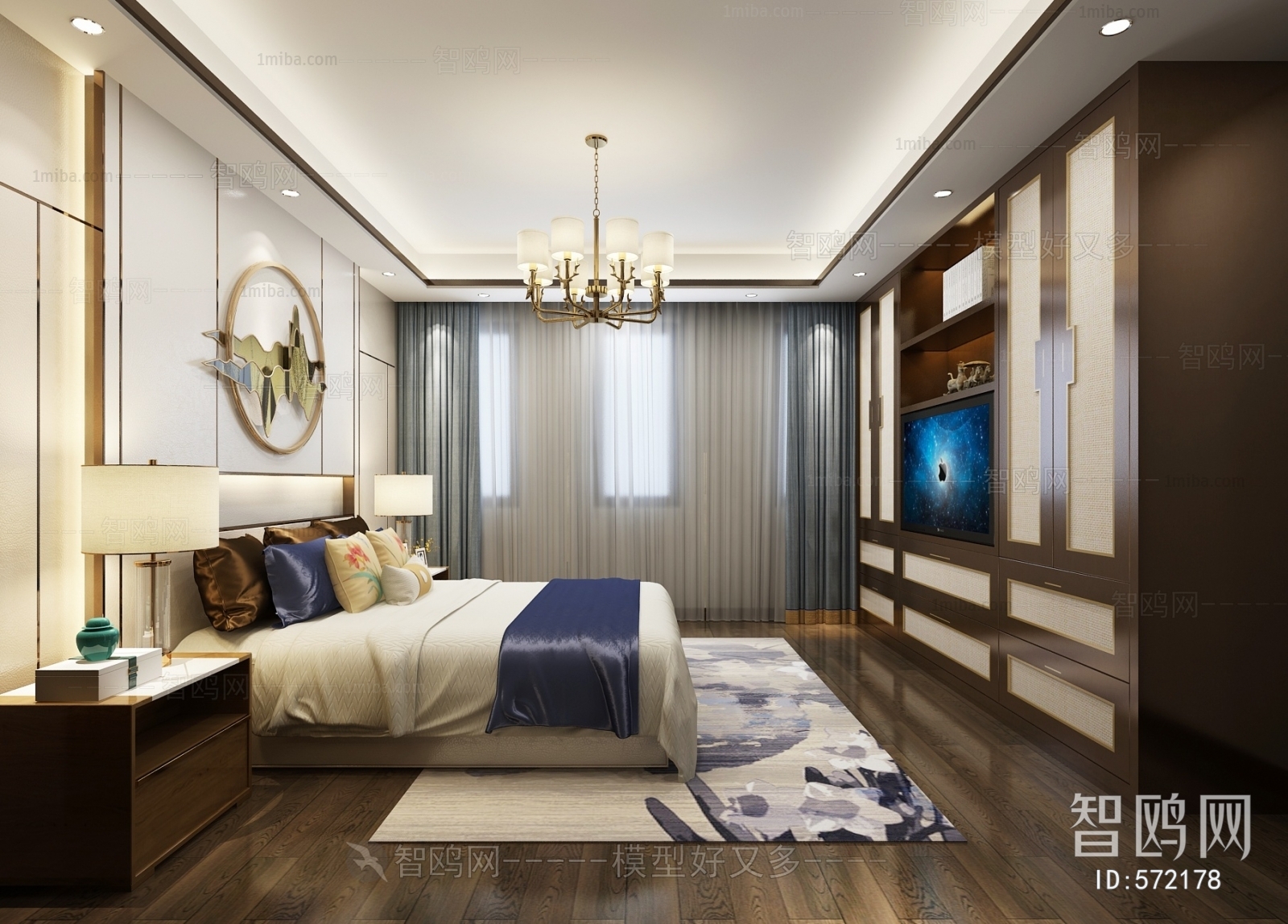 New Chinese Style Bedroom