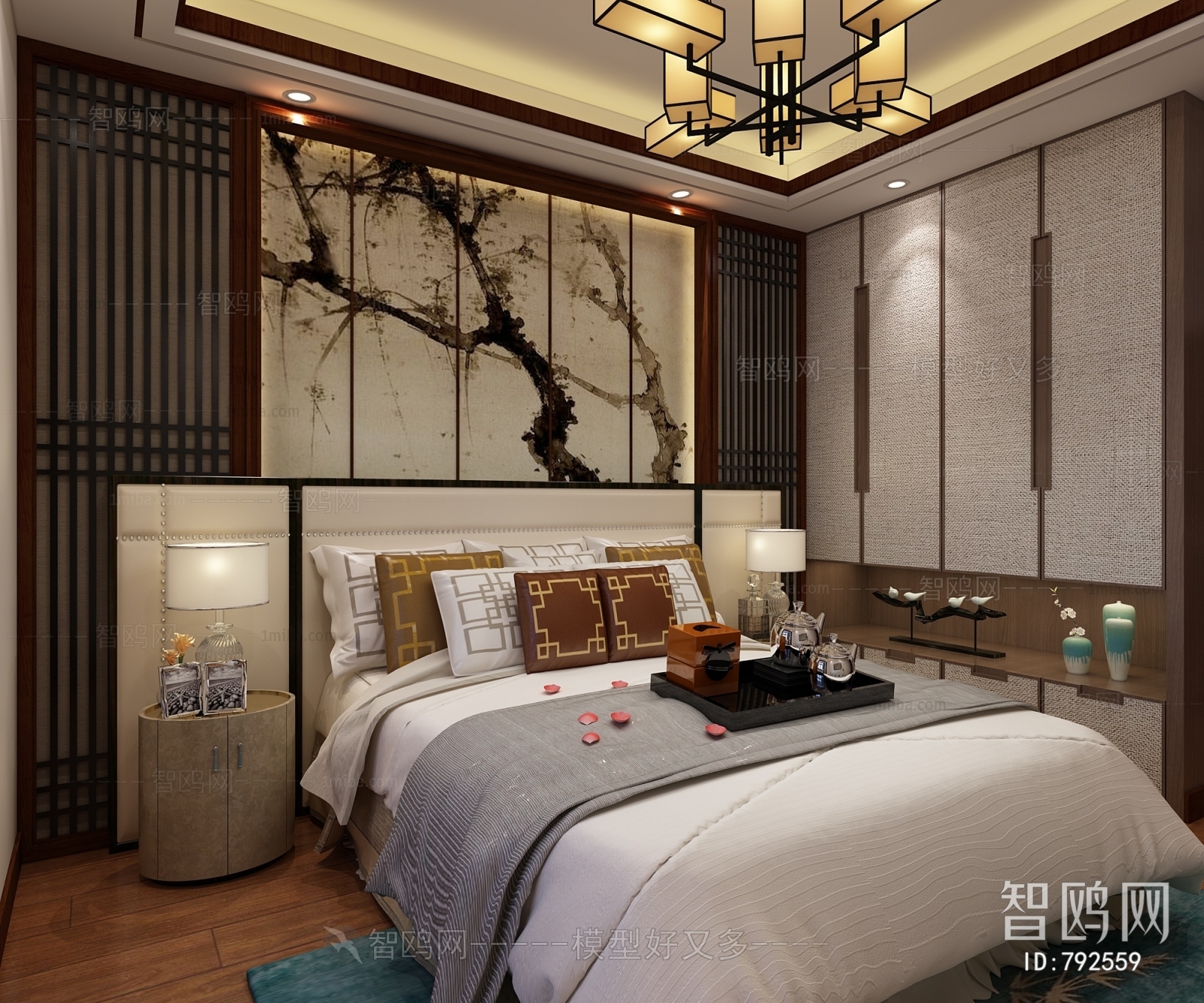 New Chinese Style Bedroom