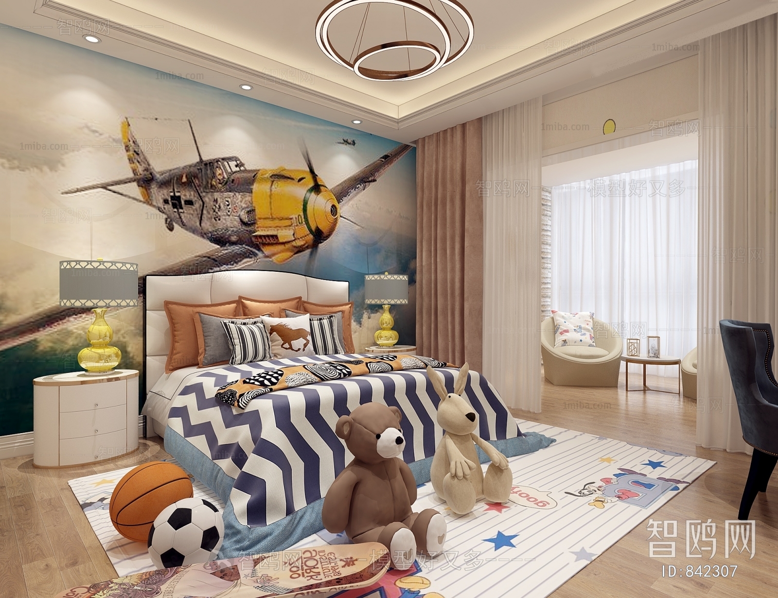 Modern Boy's Room And Son's Room