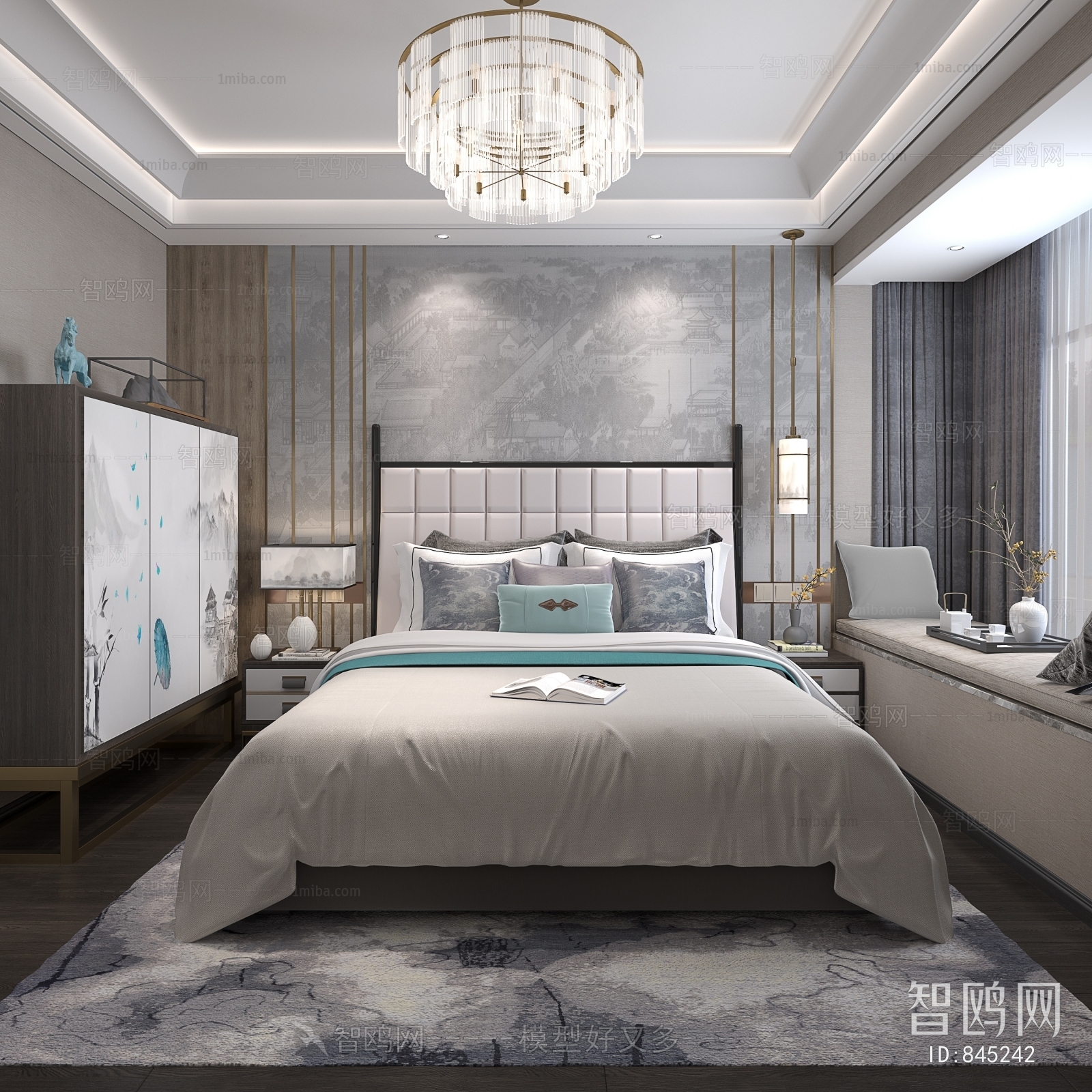 New Chinese Style Bedroom