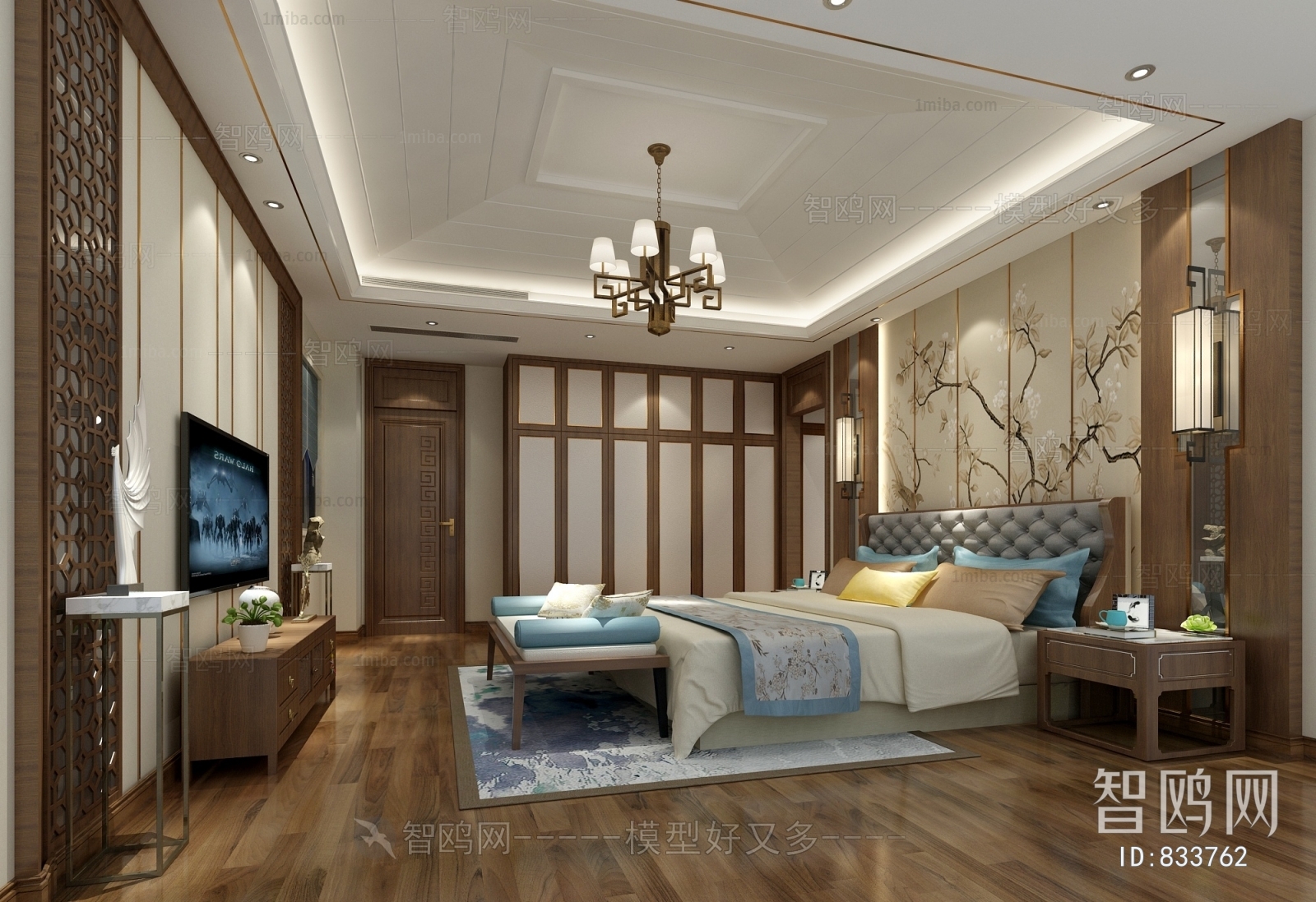 New Chinese Style Bedroom