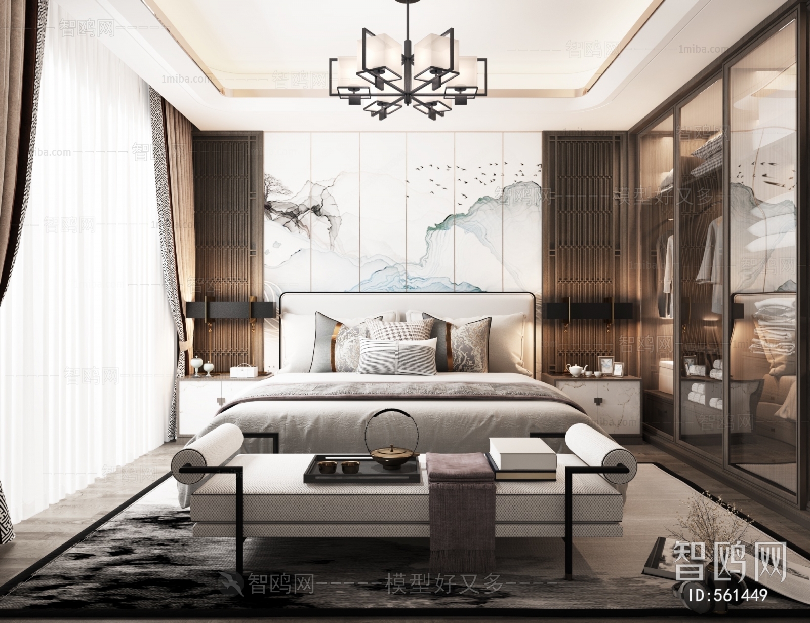 New Chinese Style Bedroom