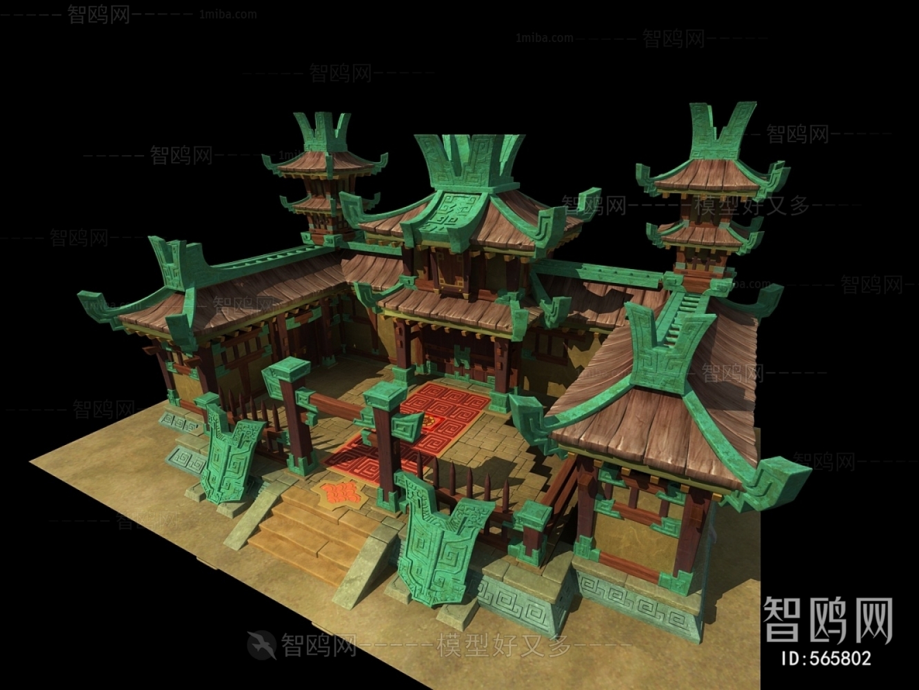 New Chinese Style Ancient Architectural Buildings