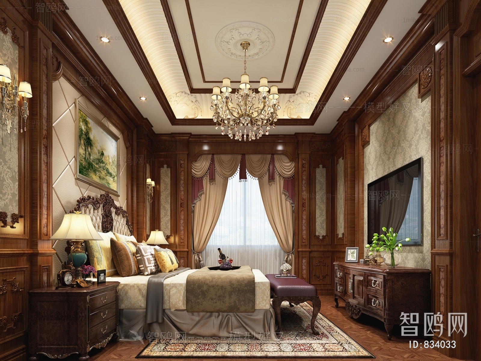 美式古典卧室