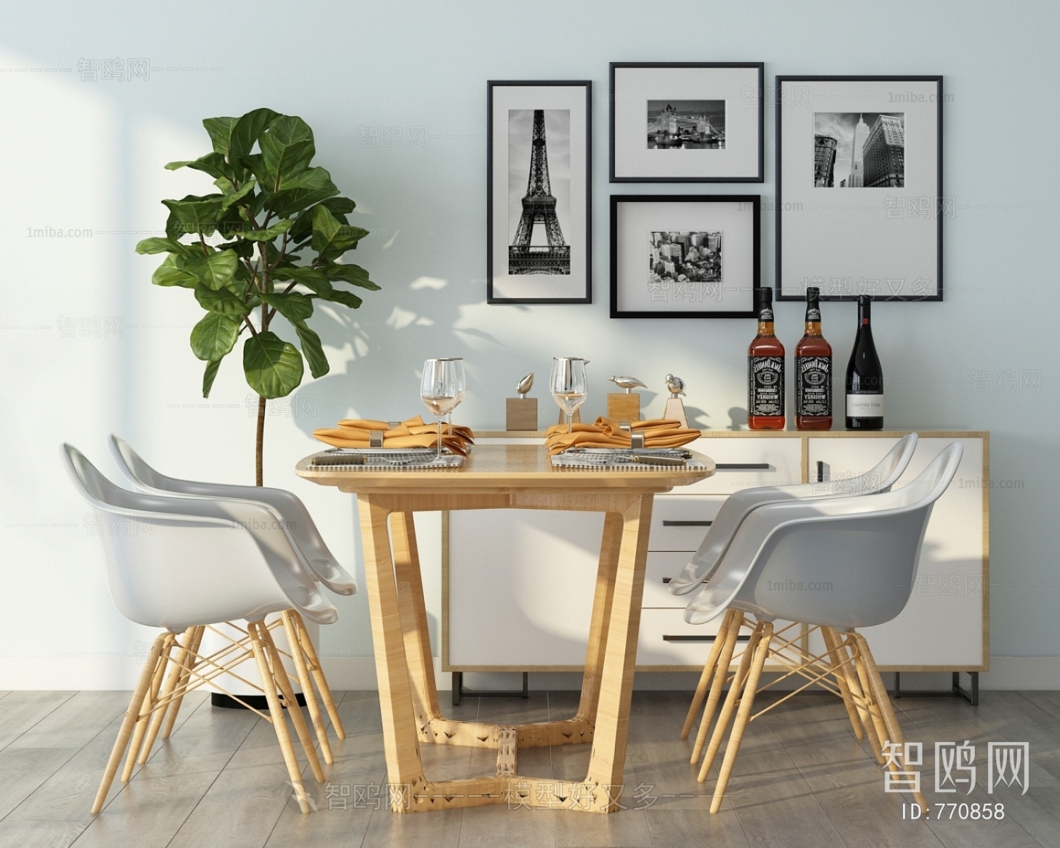 Nordic Style Dining Table And Chairs