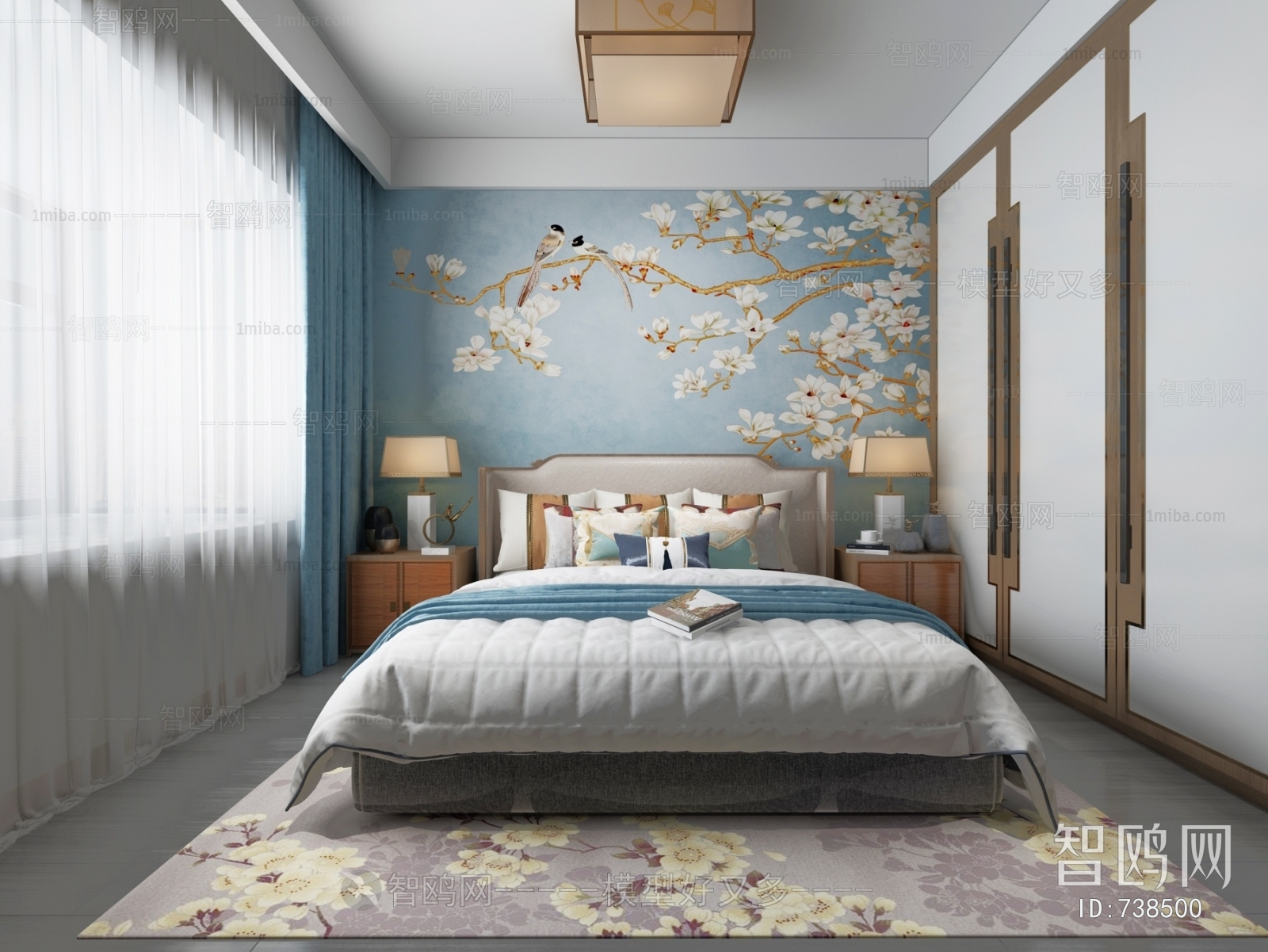 New Chinese Style Bedroom