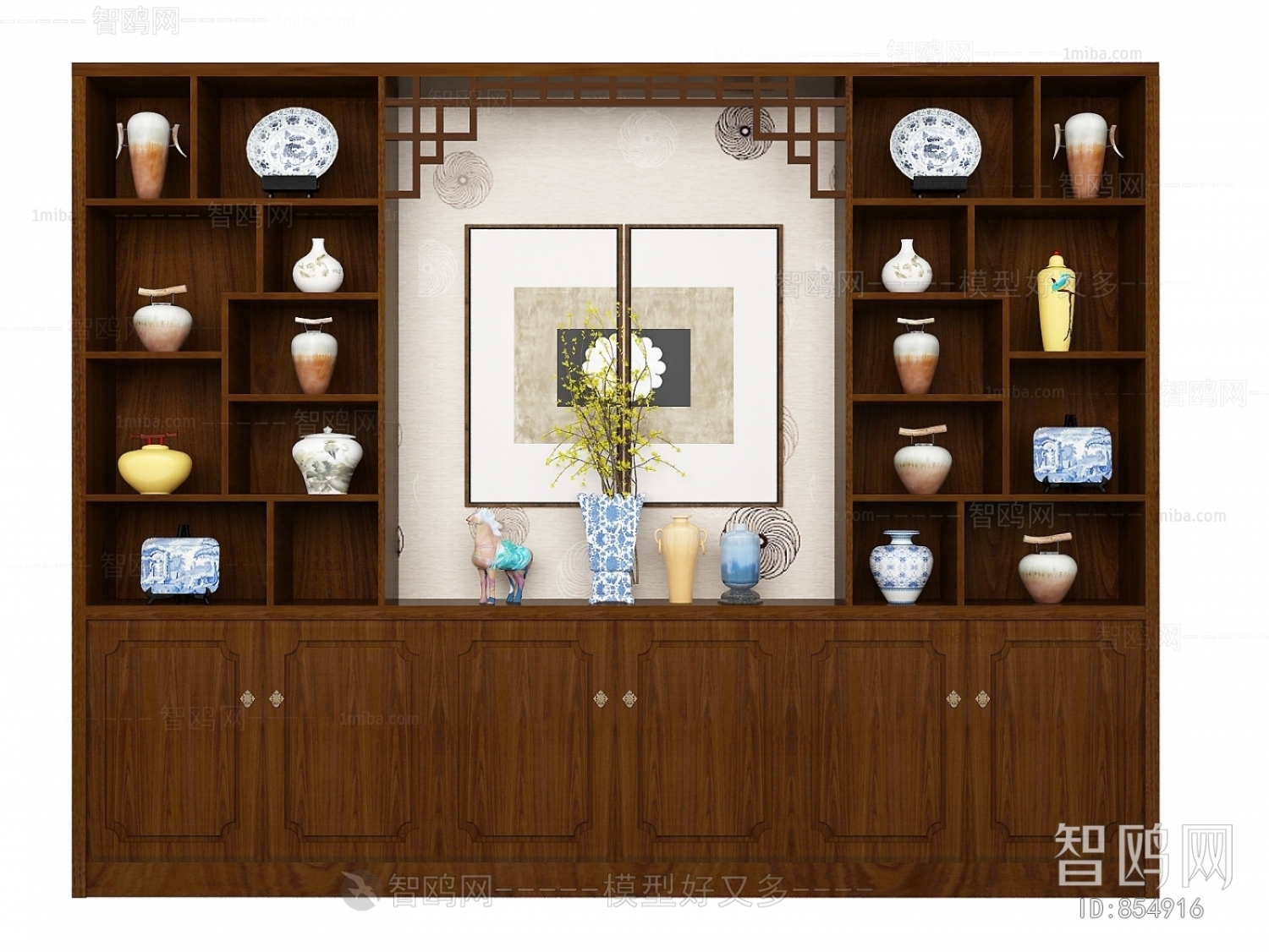 New Chinese Style Decorative Cabinet