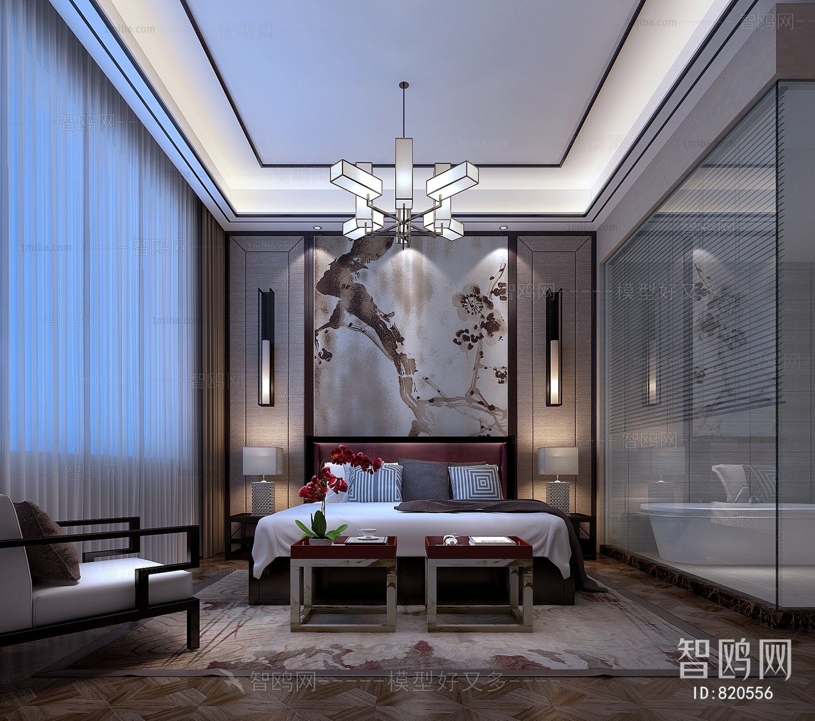 New Chinese Style Bedroom