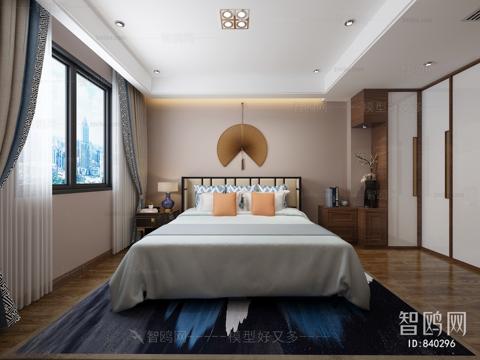 New Chinese Style Bedroom