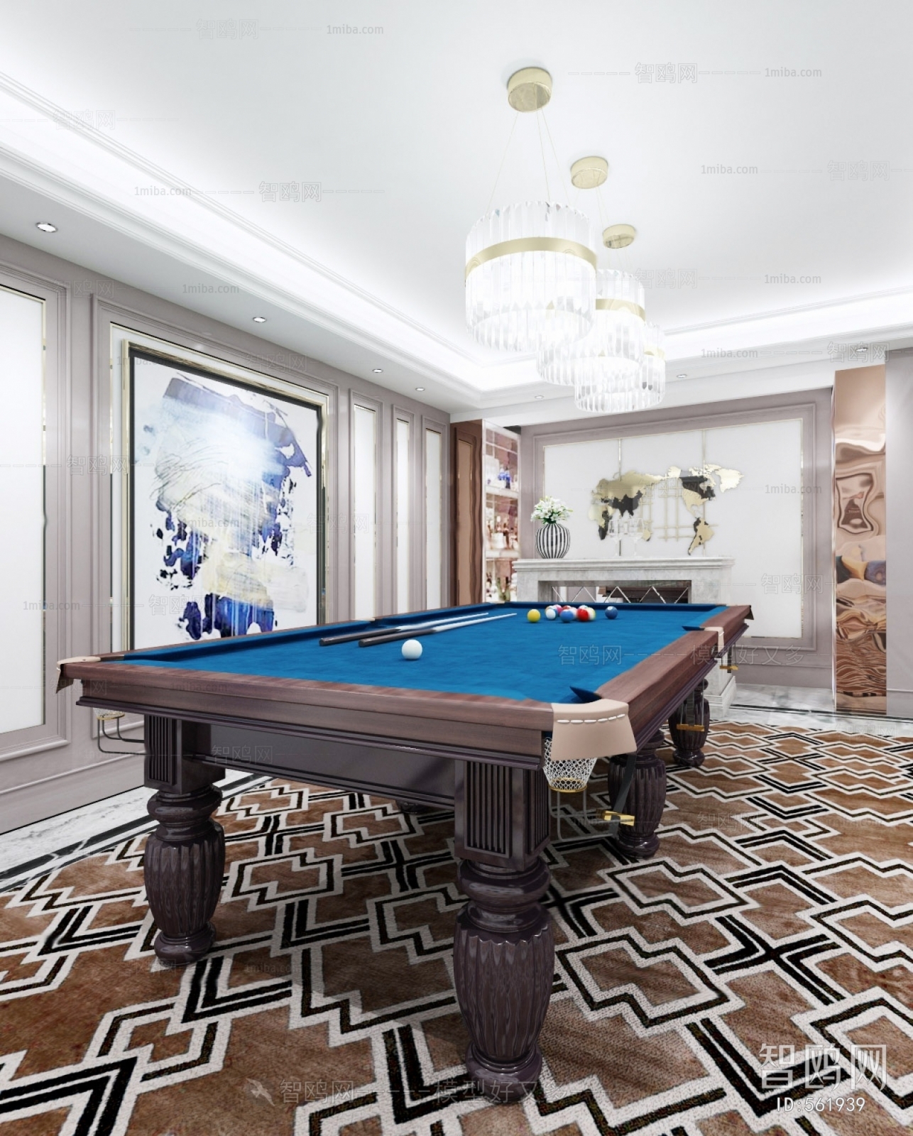 New Classical Style Billiards Room