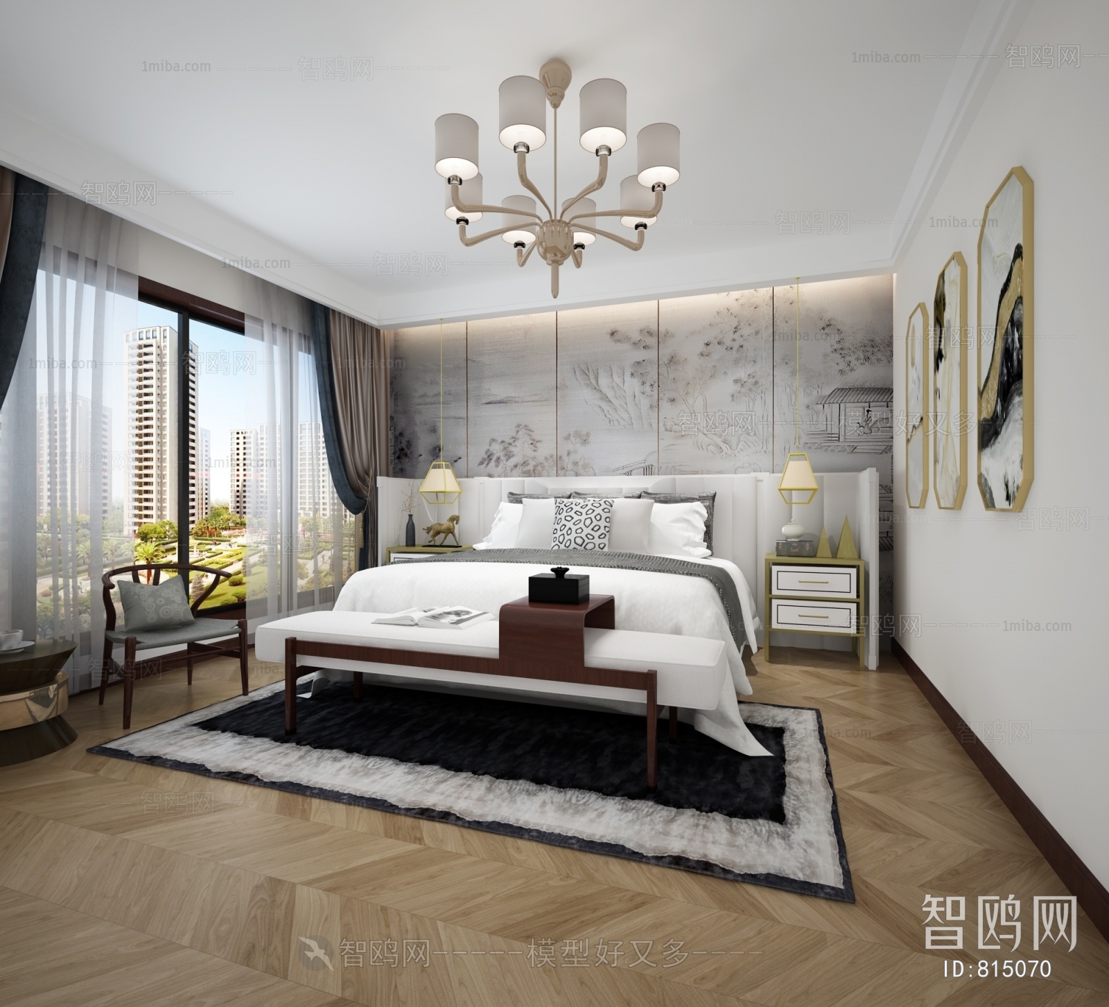 New Chinese Style Bedroom