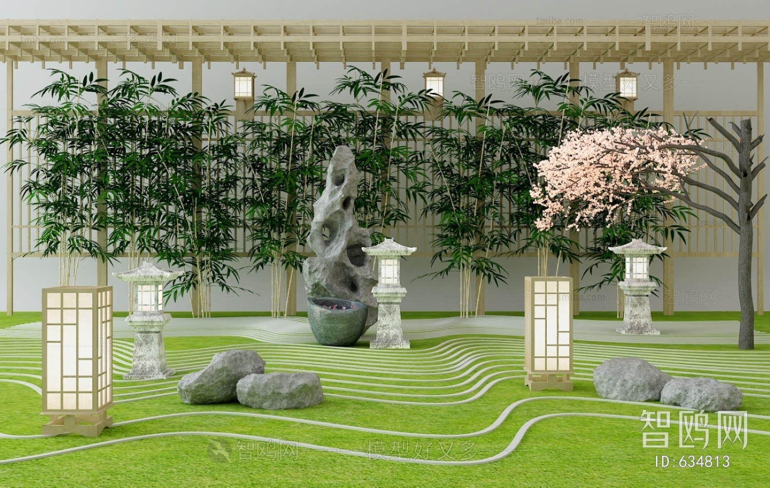 New Chinese Style Garden Landscape