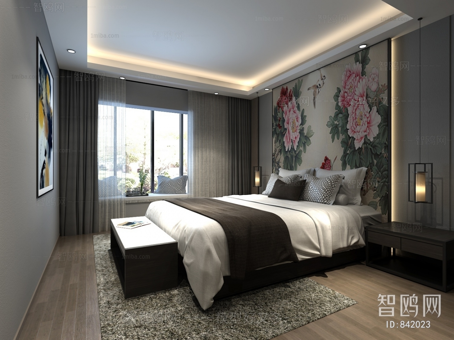 New Chinese Style Bedroom