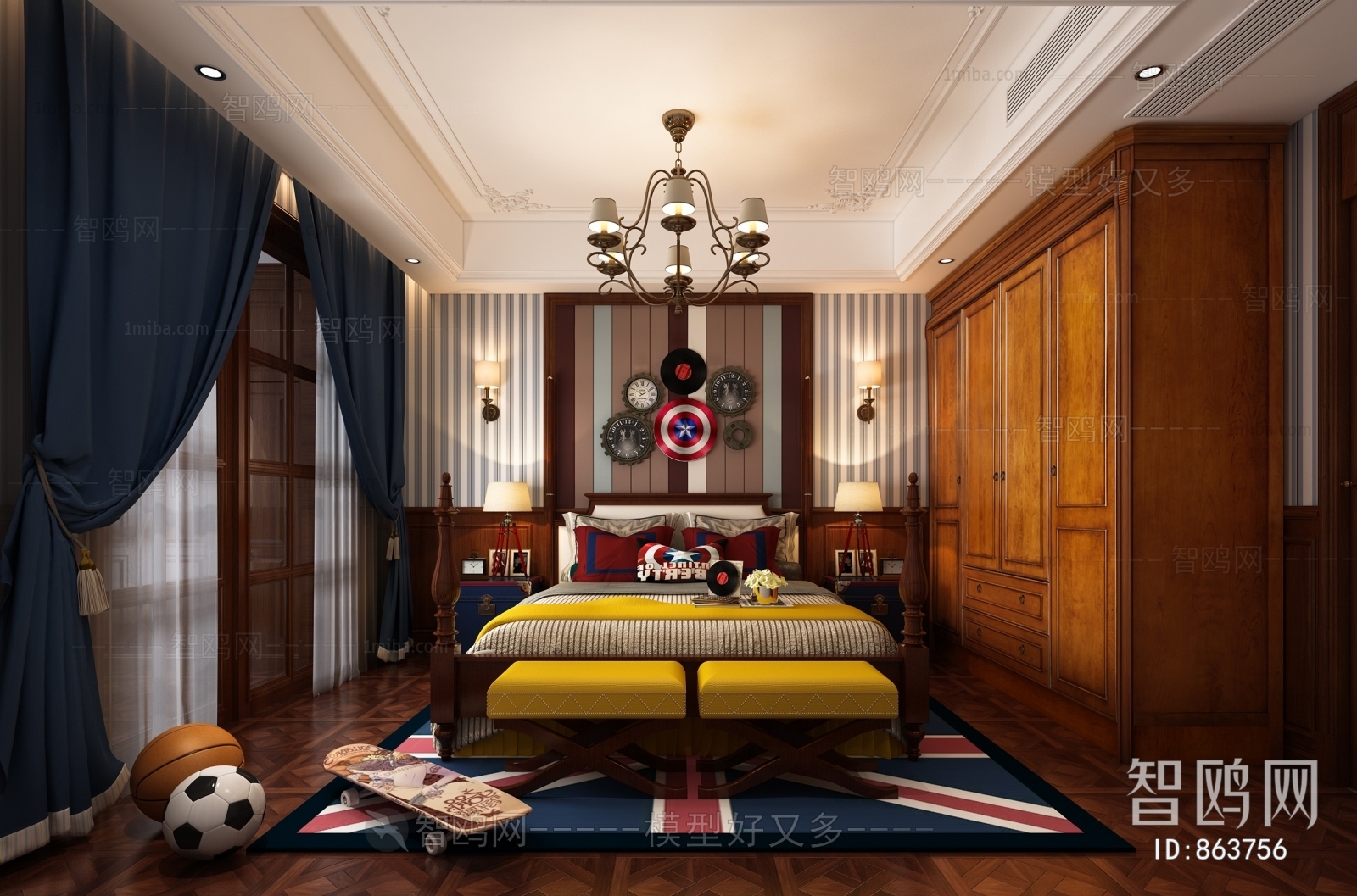 American Style Bedroom