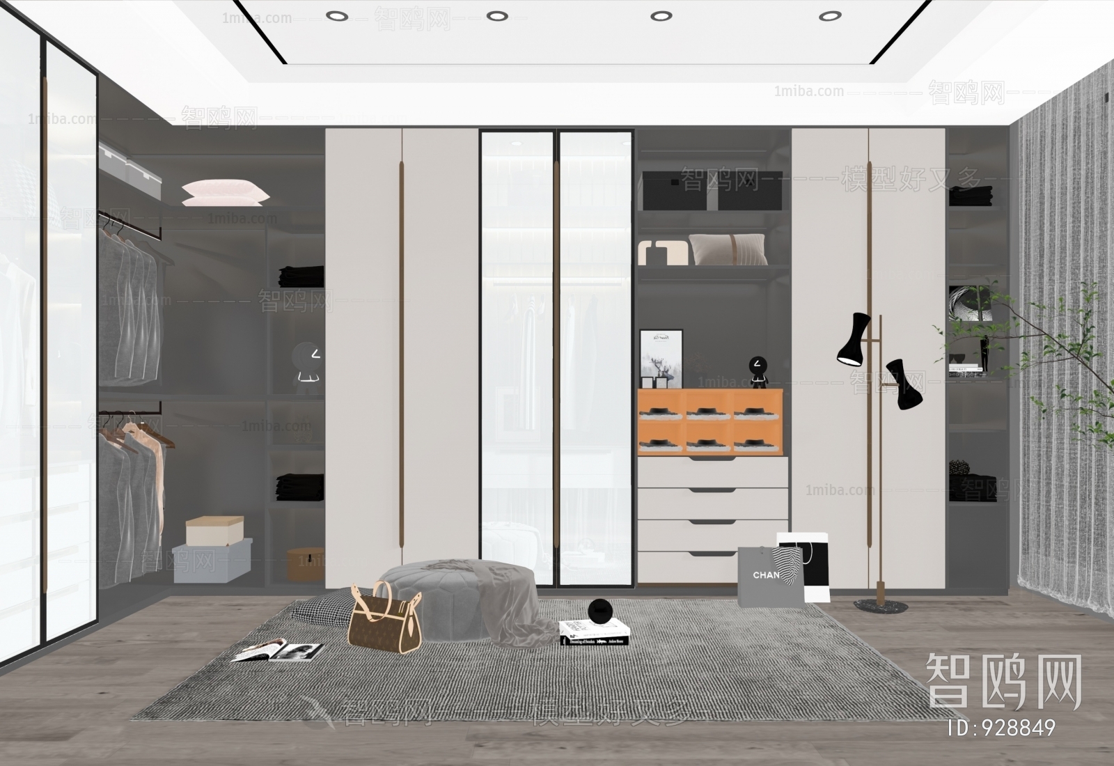 Modern Clothes Storage Area