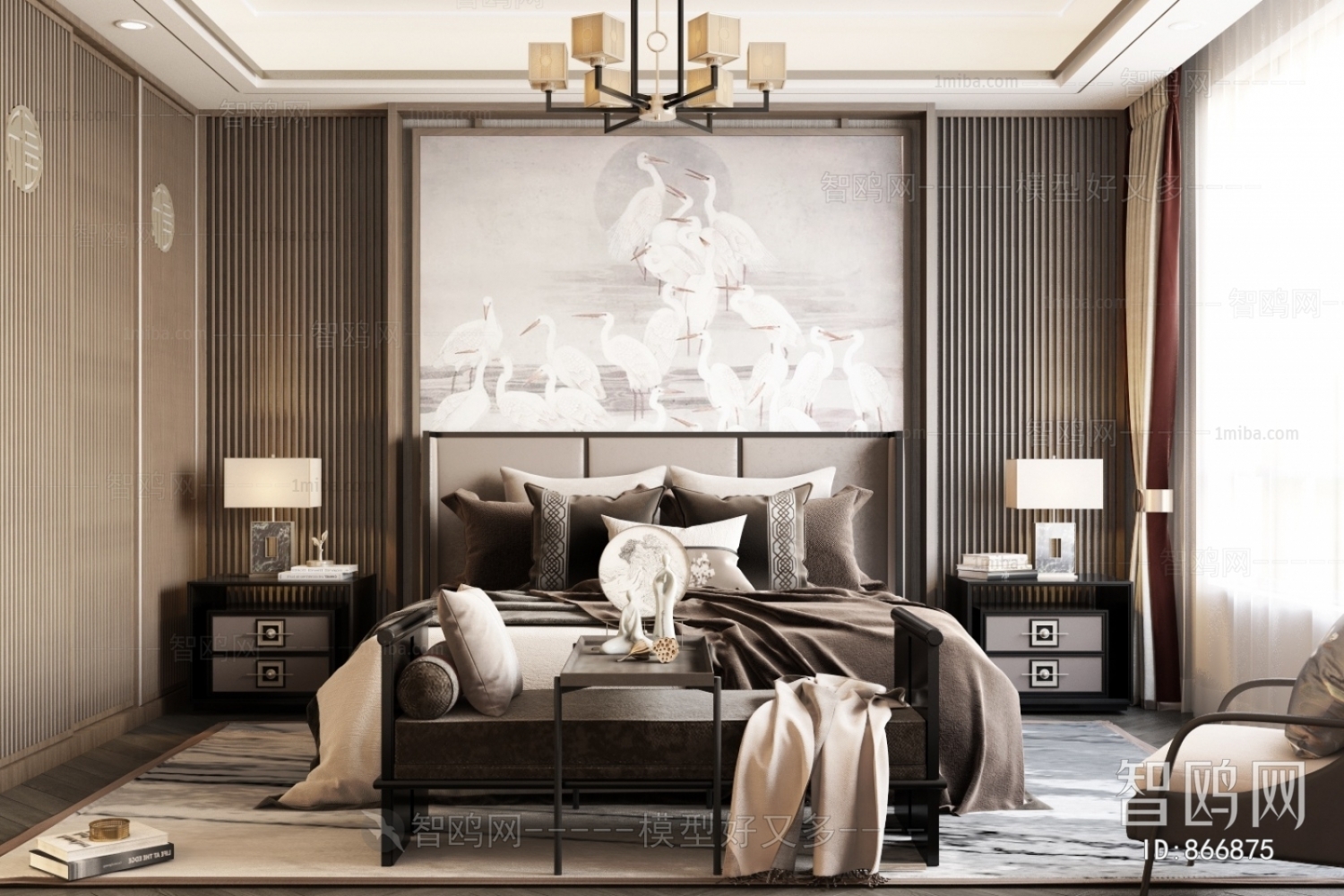 New Chinese Style Bedroom