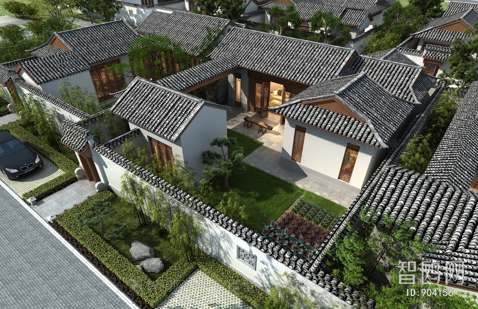 Chinese Style Architectural Bird's-eye View Planning