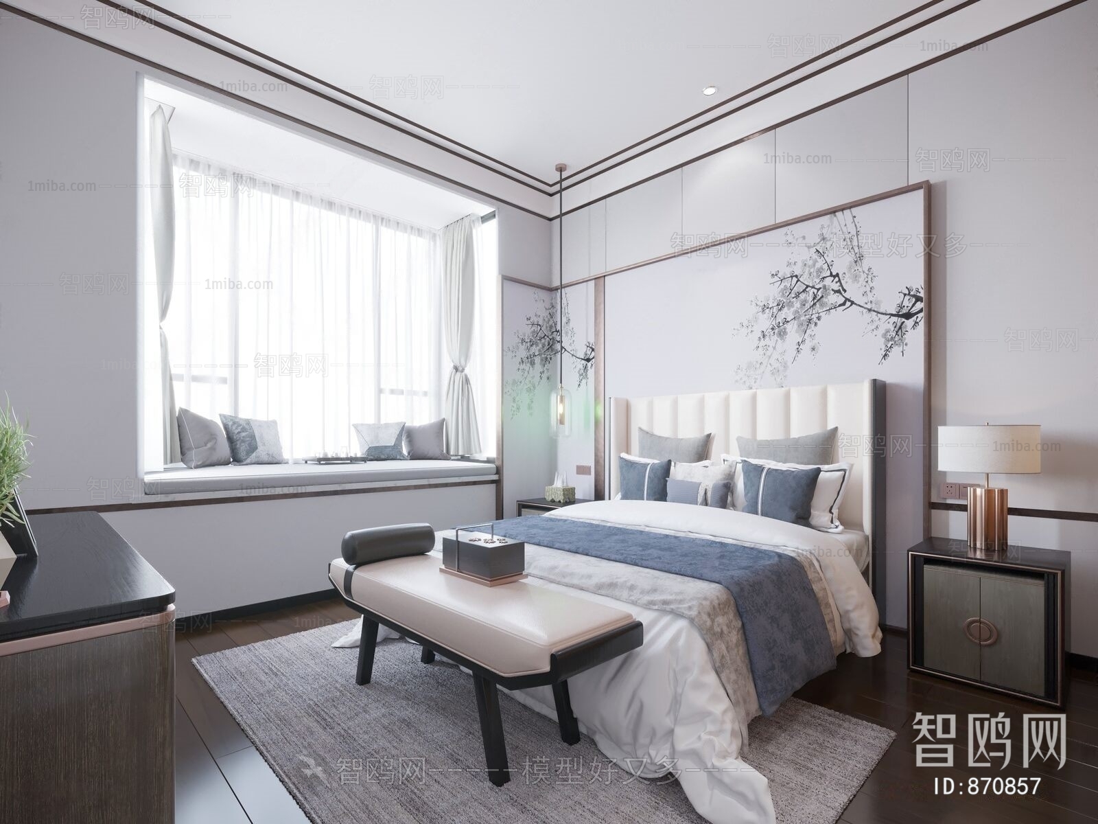 New Chinese Style Bedroom