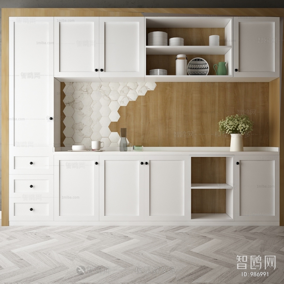 Nordic Style Kitchen Cabinet