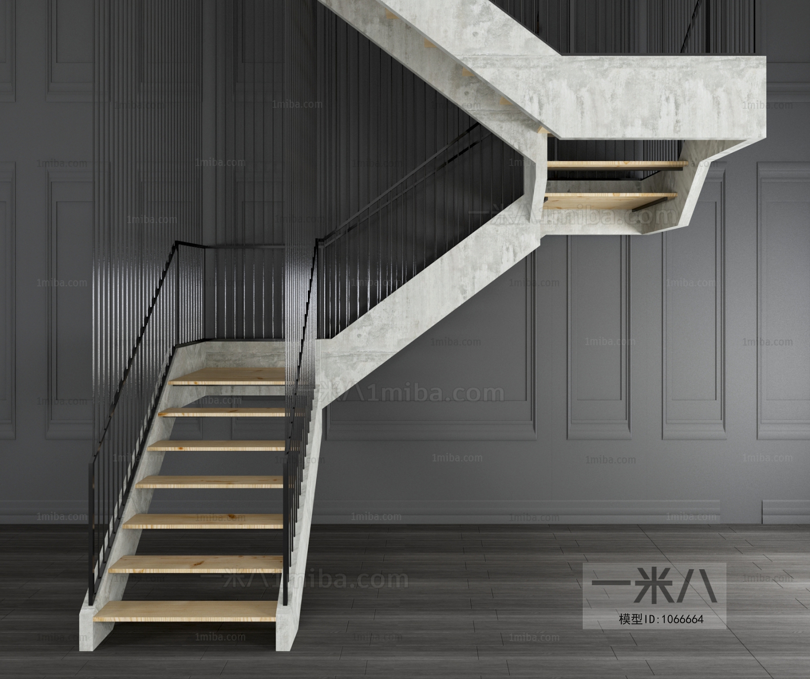 Industrial Style Rotating Staircase