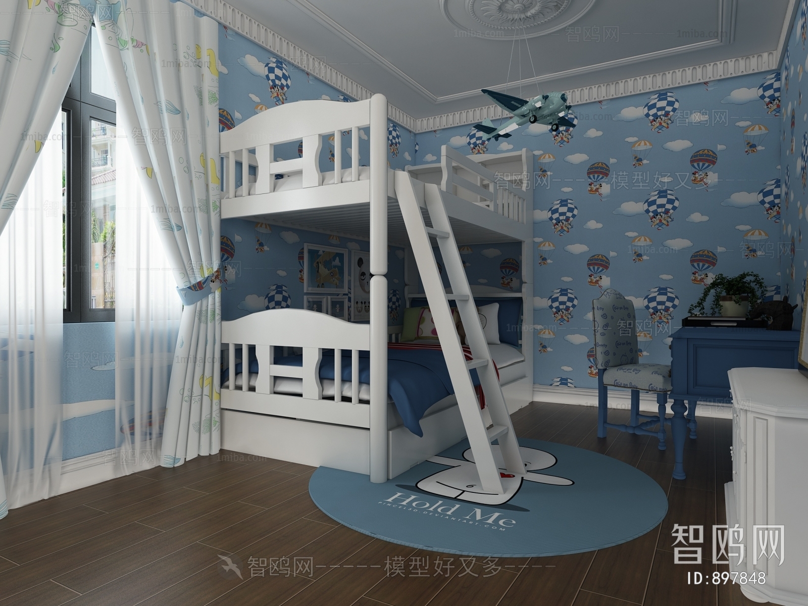 Simple European Style Children's Room