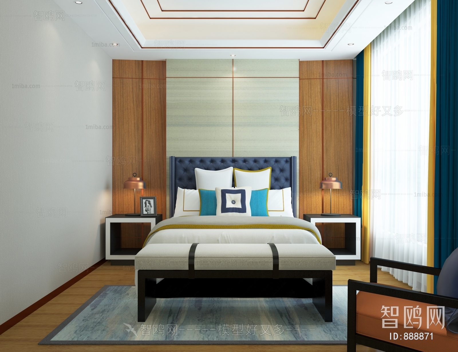 New Chinese Style Bedroom