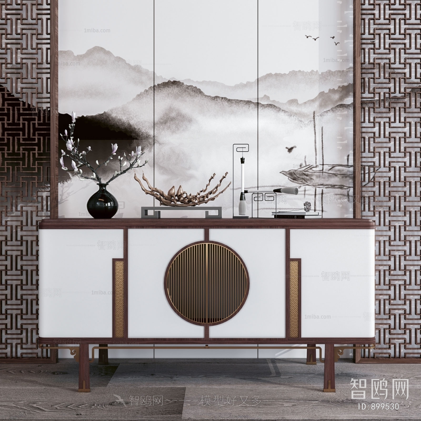 New Chinese Style Decorative Cabinet