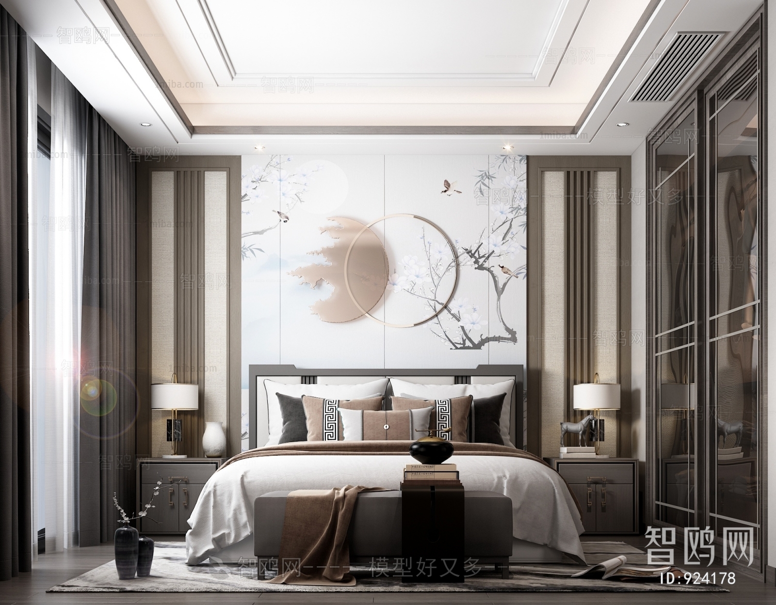 New Chinese Style Bedroom