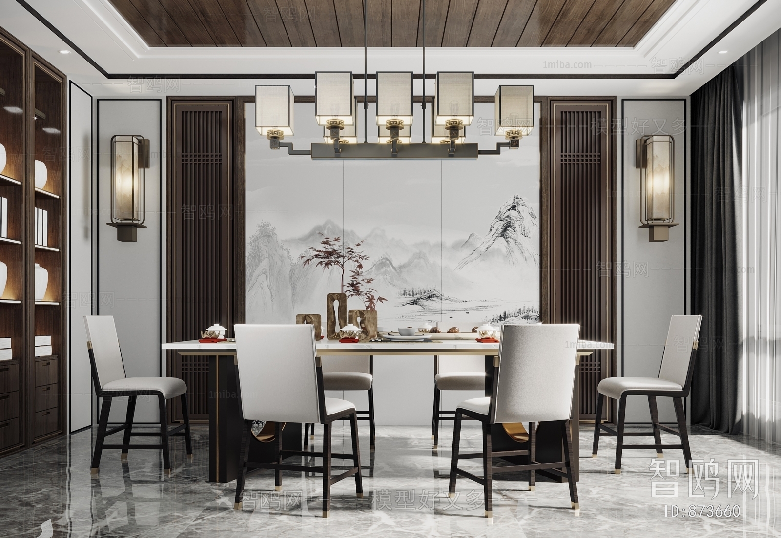 New Chinese Style Dining Room