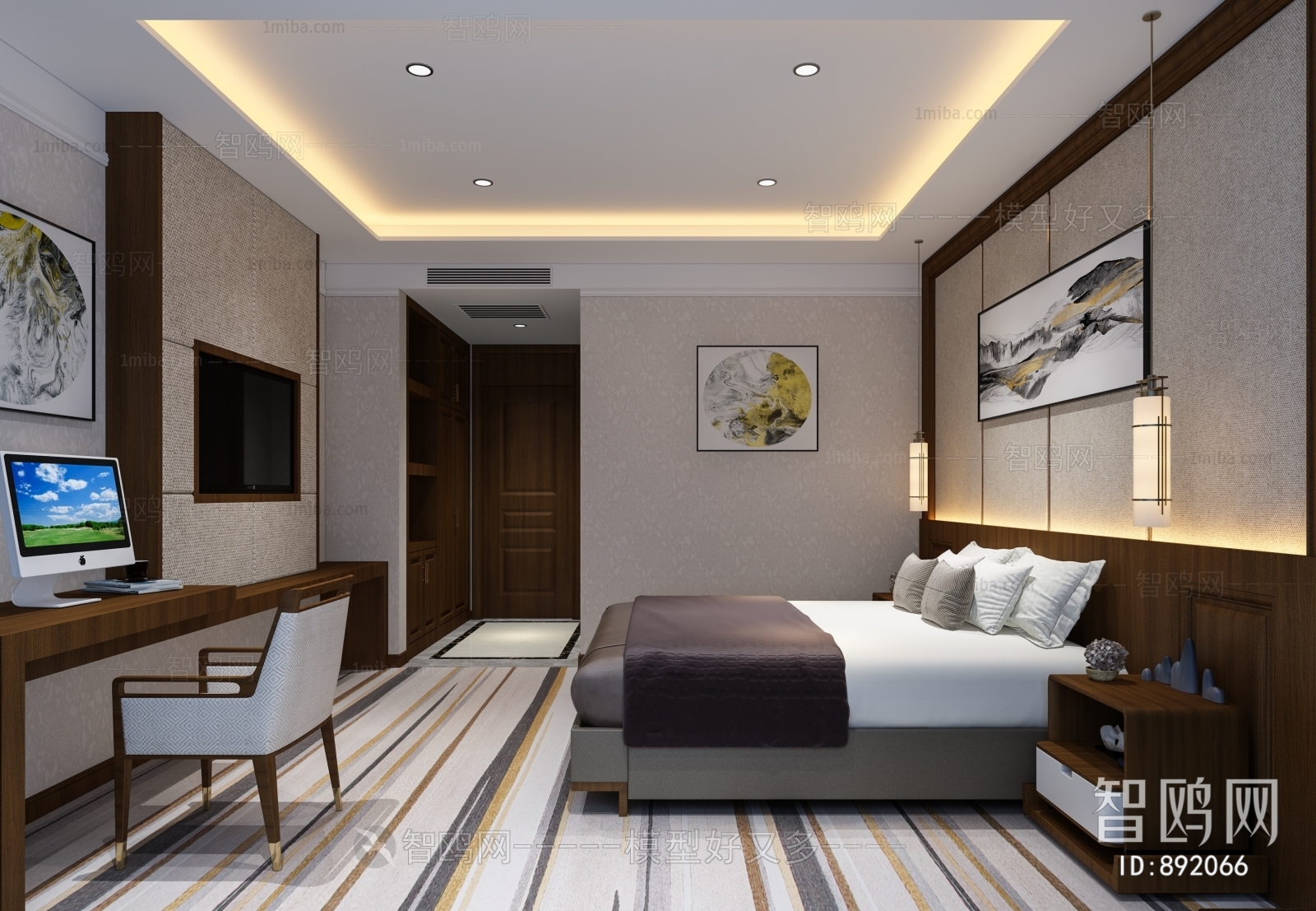 New Chinese Style Bedroom