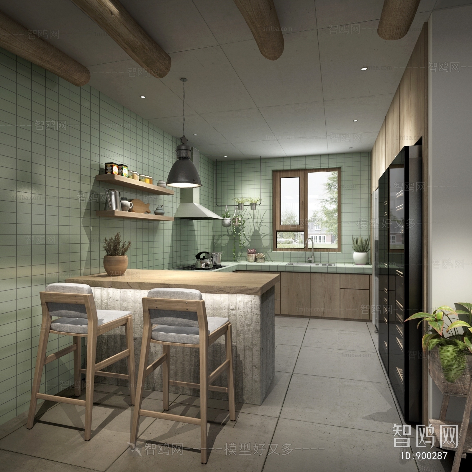 Nordic Style Open Kitchen