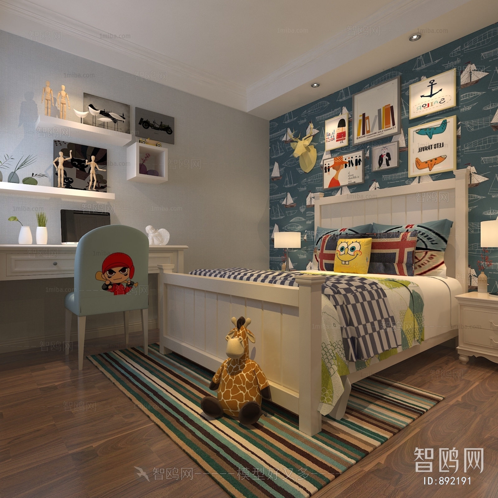 Simple European Style Children's Room