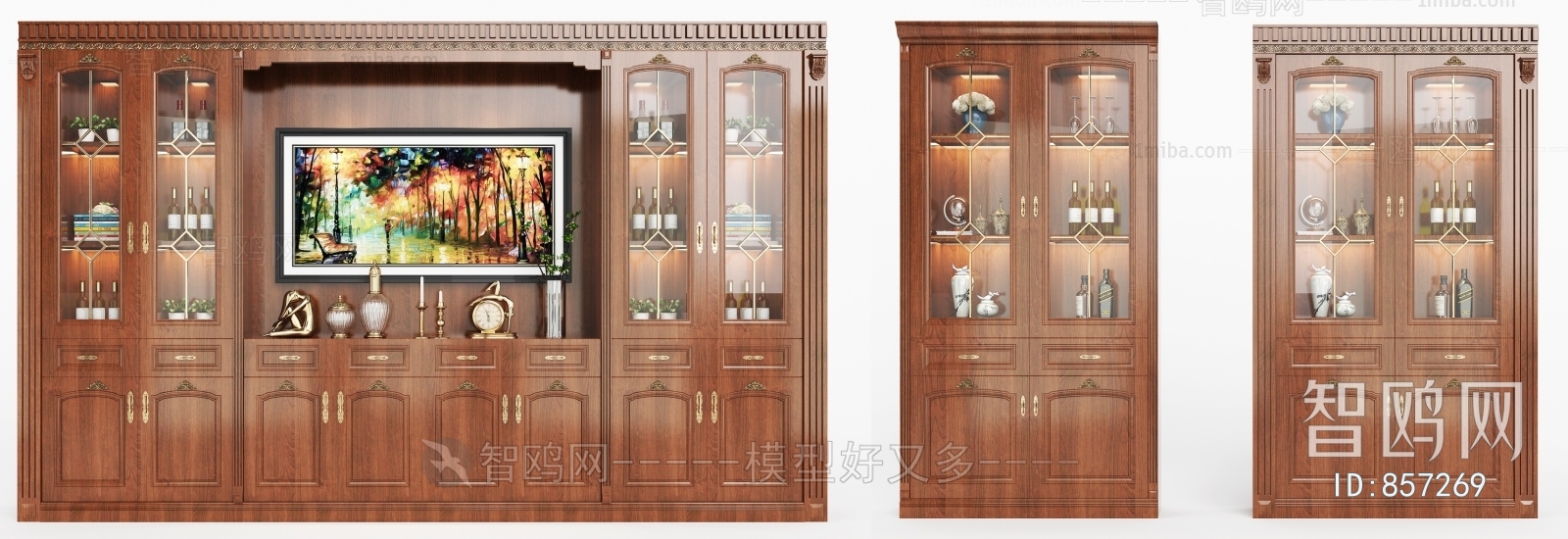 Simple European Style Wine Cabinet