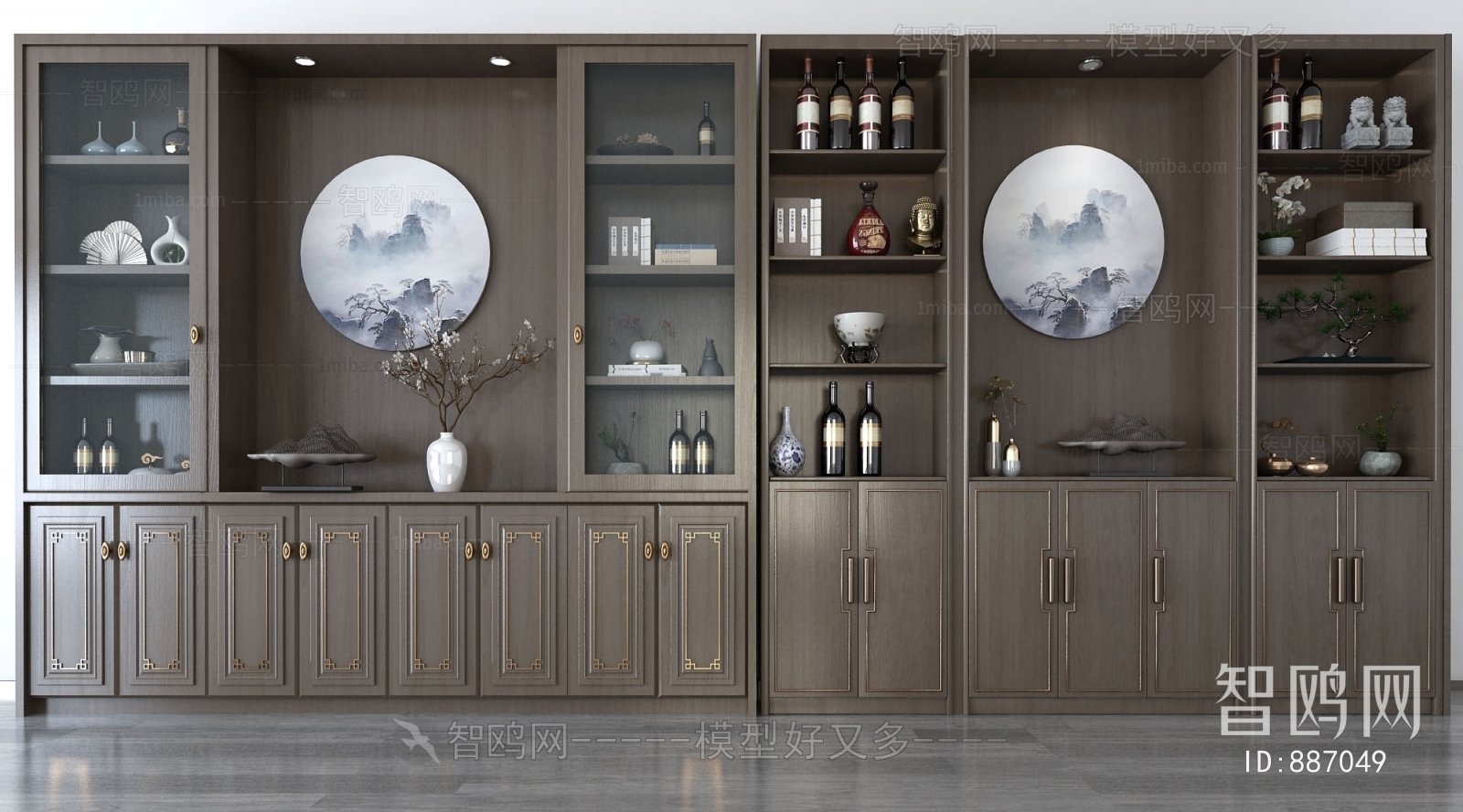 New Chinese Style Wine Cabinet