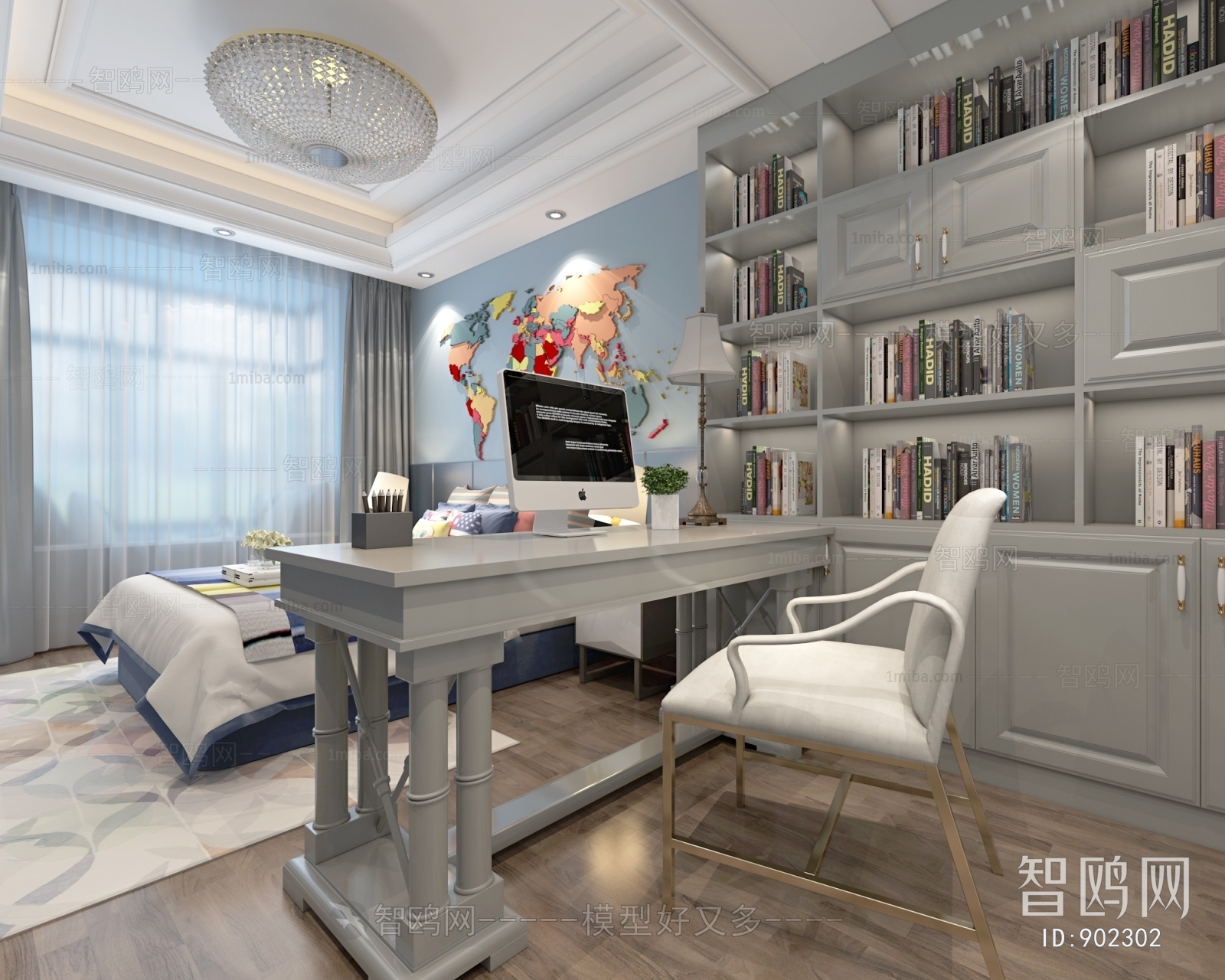 Simple European Style Study Space