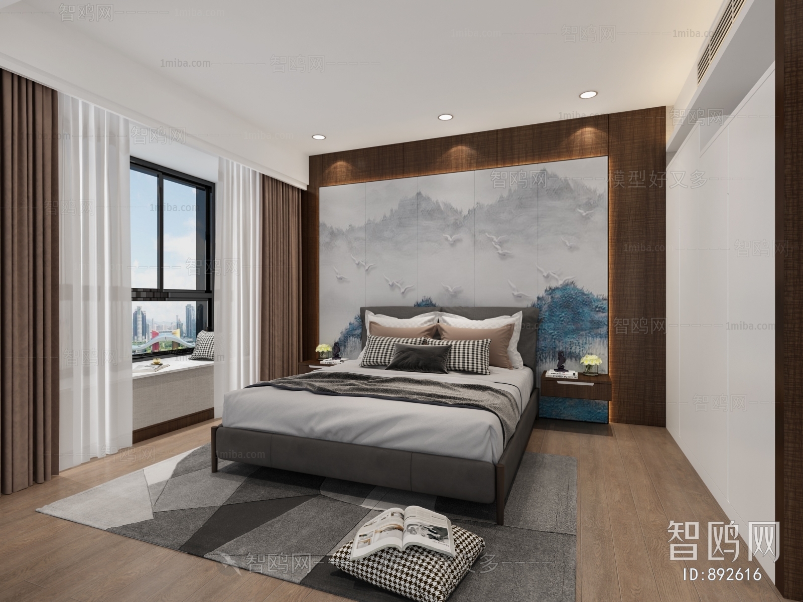 New Chinese Style Bedroom