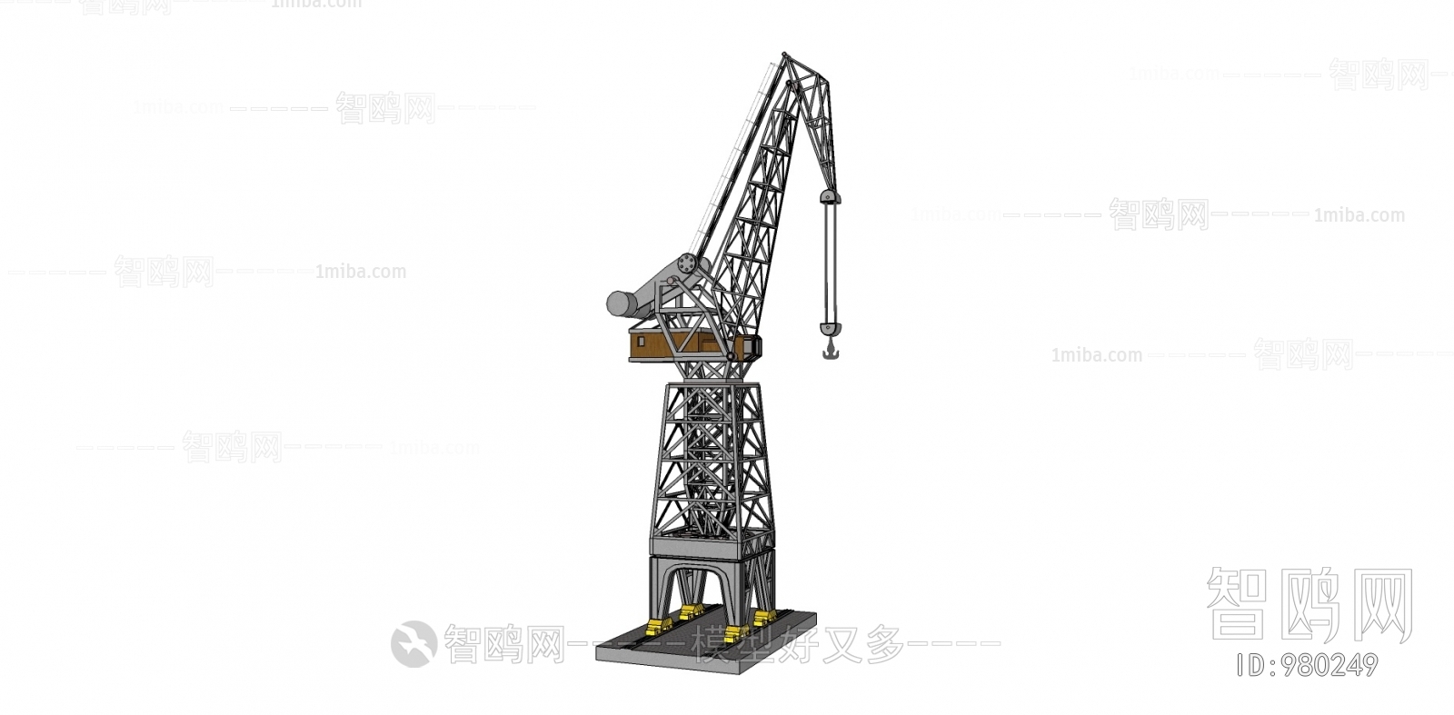 工业风塔吊 吊车 吊塔 起重机